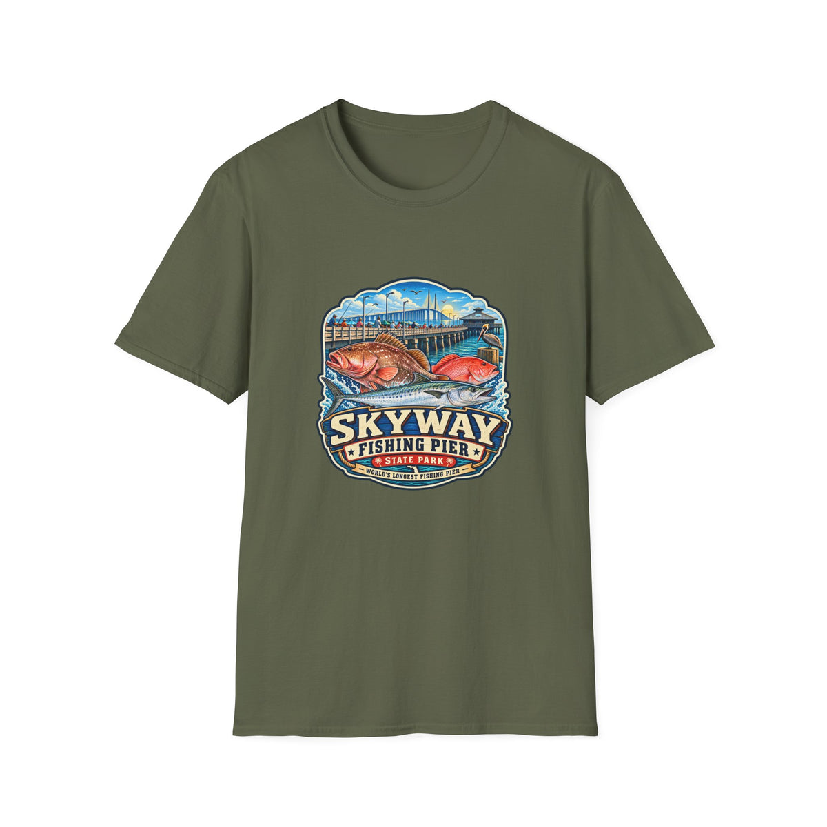 Skyway Fishing Pier — Retro Tee