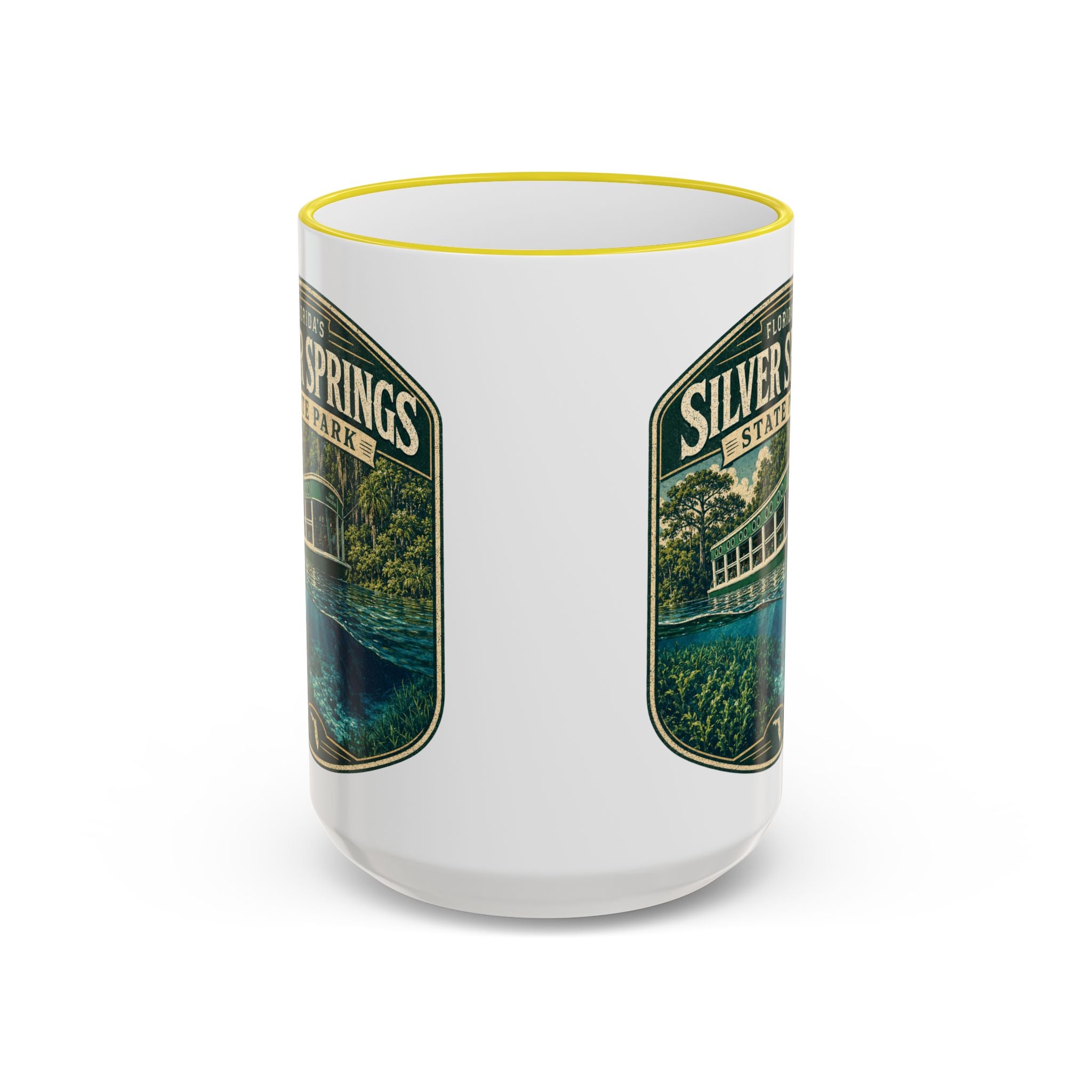 Silver Springs Vintage Mug — Accent Rim & Handle 11oz/15oz