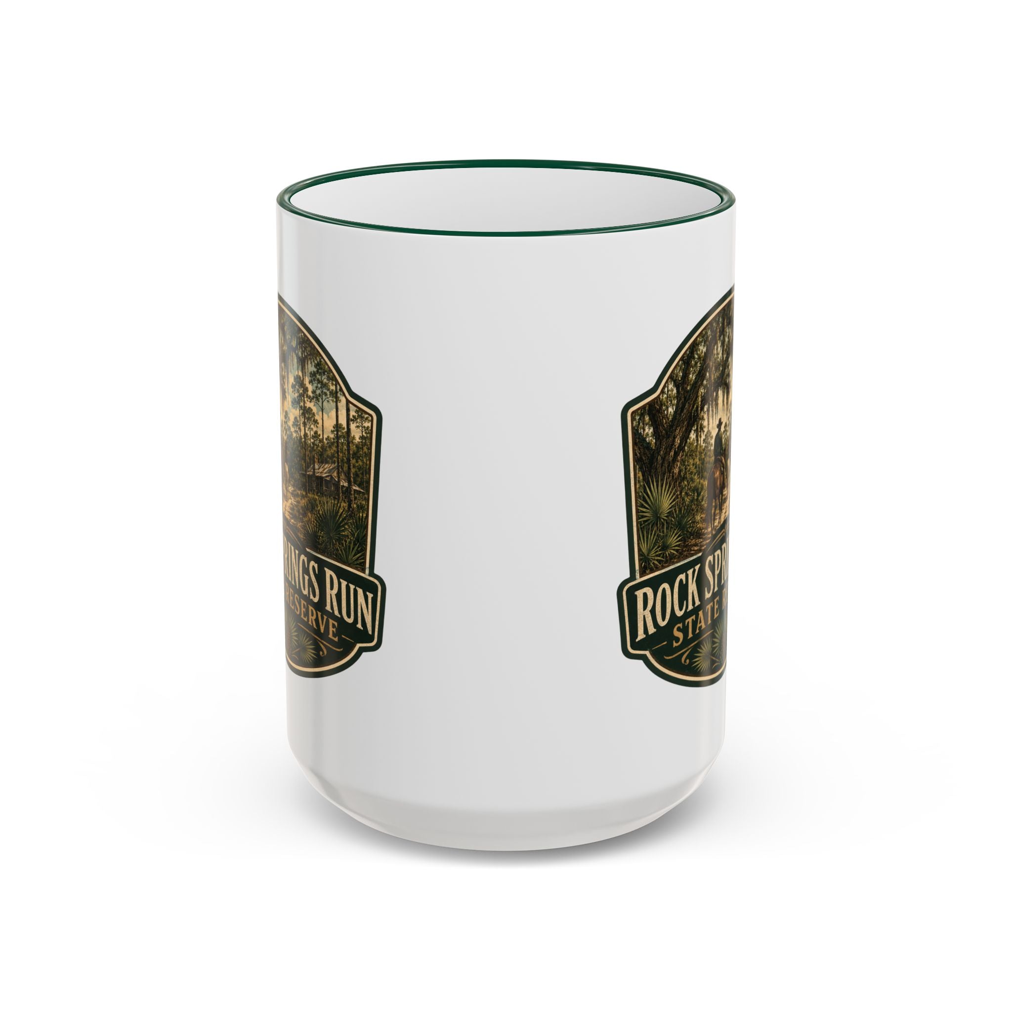 Rock Springs Run Vintage Mug — Accent Rim & Handle 11oz/15oz