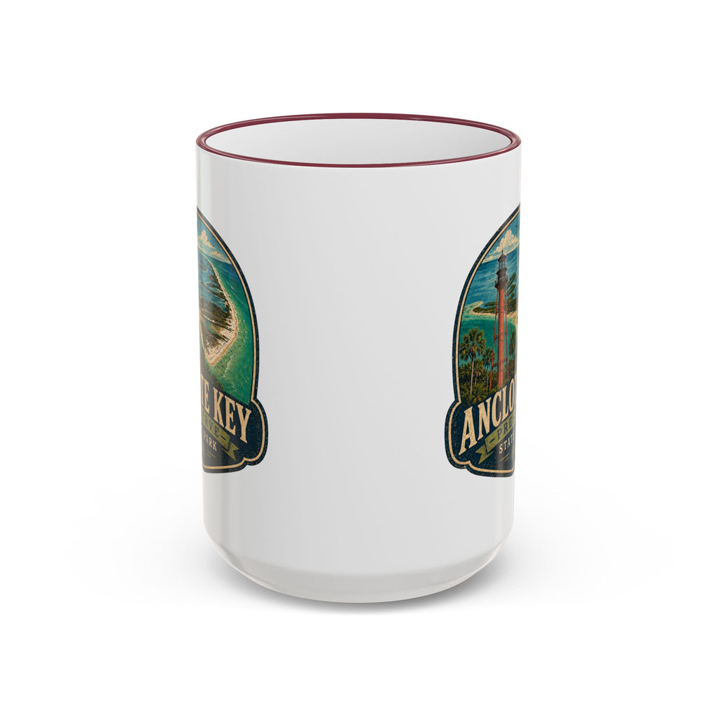 Anclote Key Vintage Mug — Accent Rim & Handle 11oz/15oz