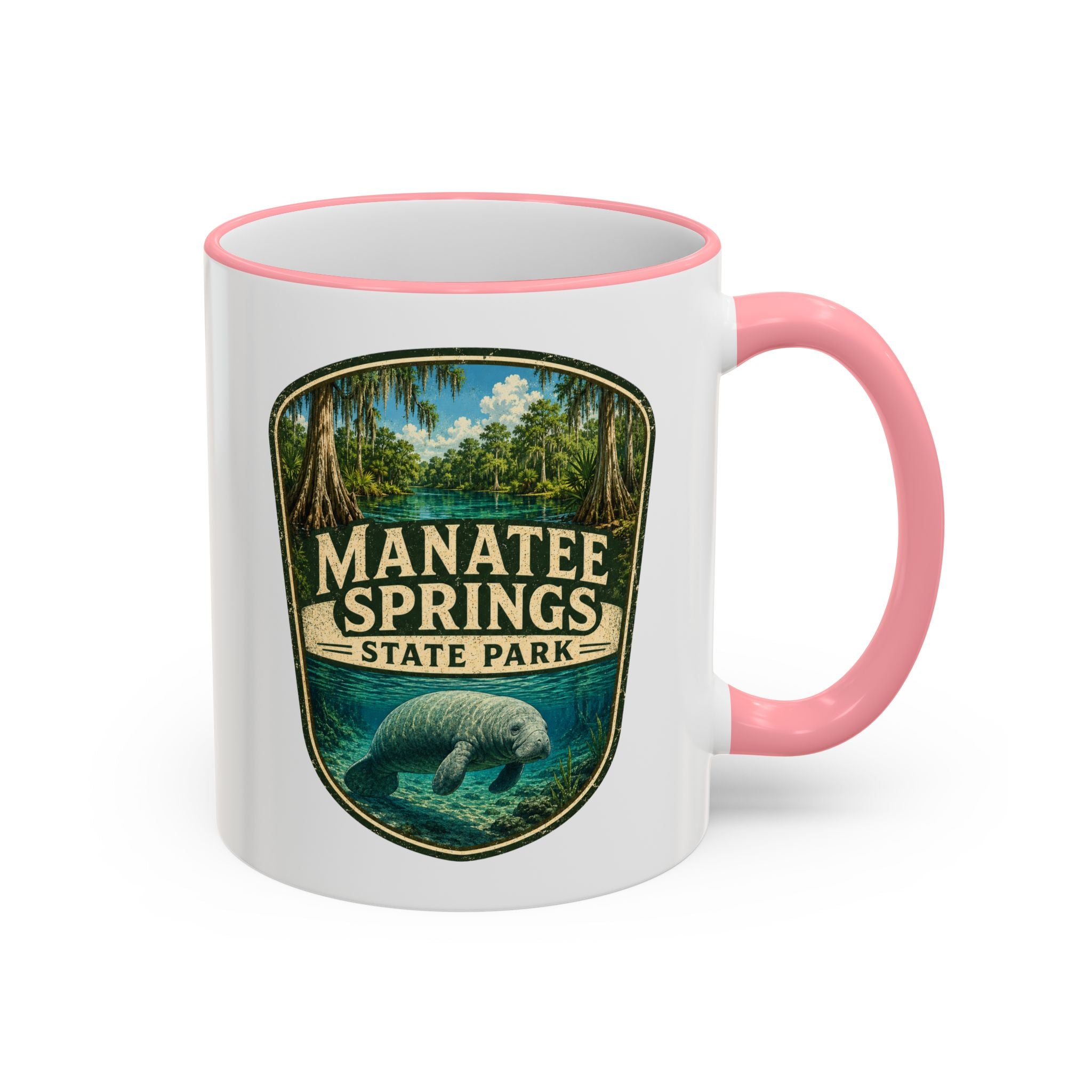 Manatee Springs Manatee Mug — Accent Rim & Handle 11oz/15oz