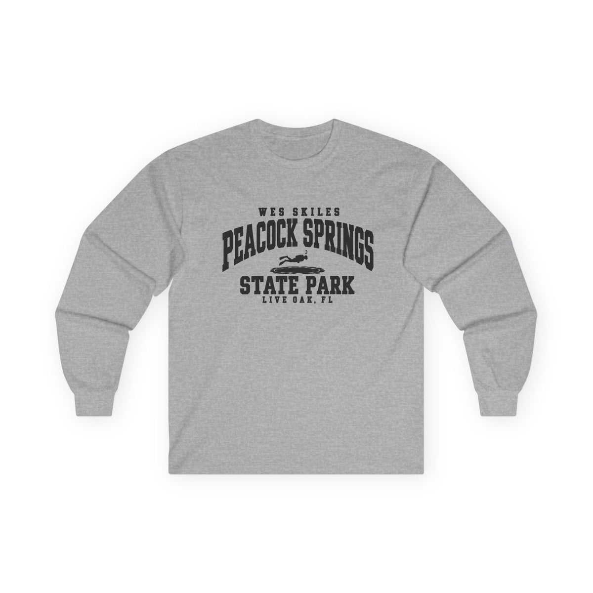 Wes Skiles Peacock Springs State Park Logo- Long Sleeve Tee