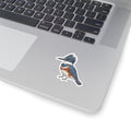Belted Kingfisher Bird Sticker — Realistic Watercolor Kingfisher Kiss-Cut Vinyl Sticker