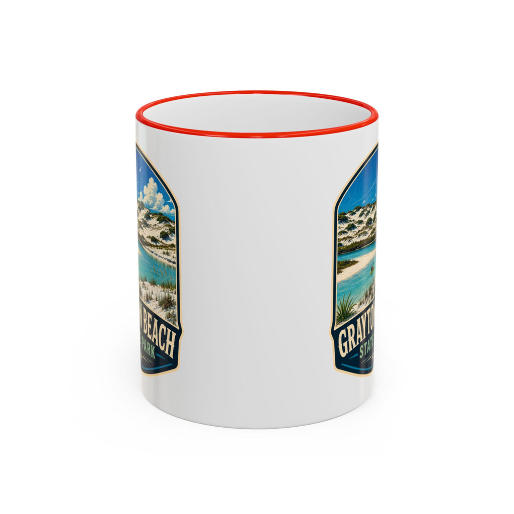 Grayton Beach Vintage Mug — Accent Rim & Handle 11oz/15oz