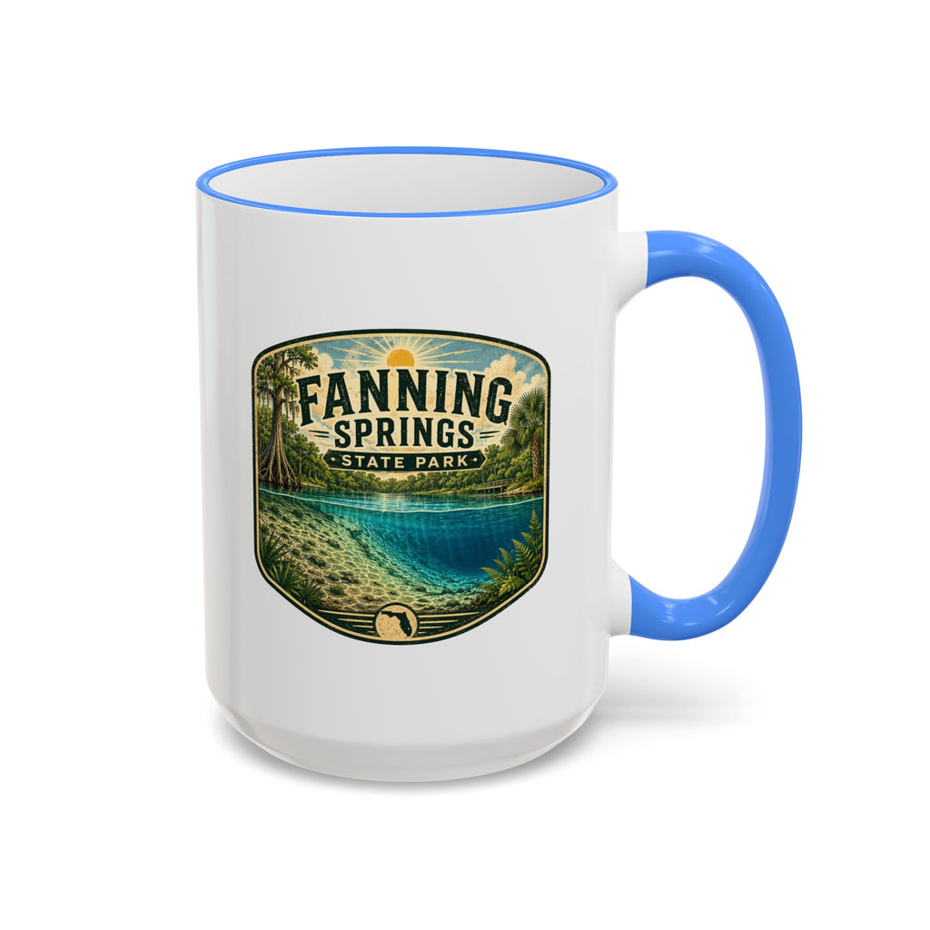 Fanning Springs Vintage Mug — Accent Rim & Handle 11oz/15oz