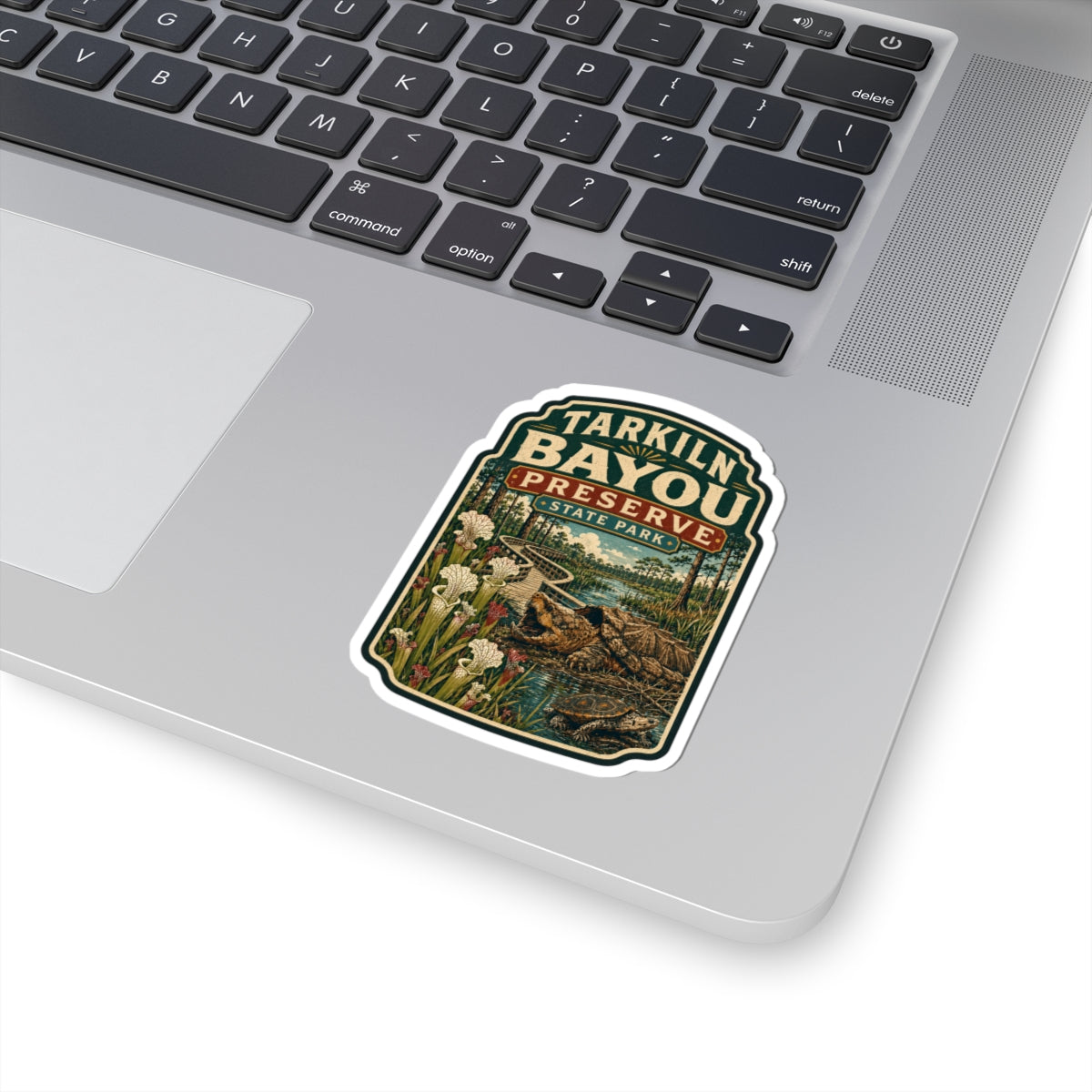 Tarkiln Bayou Preserve Sticker — Vintage State Park Alligator Bayou Kiss-Cut Sticker