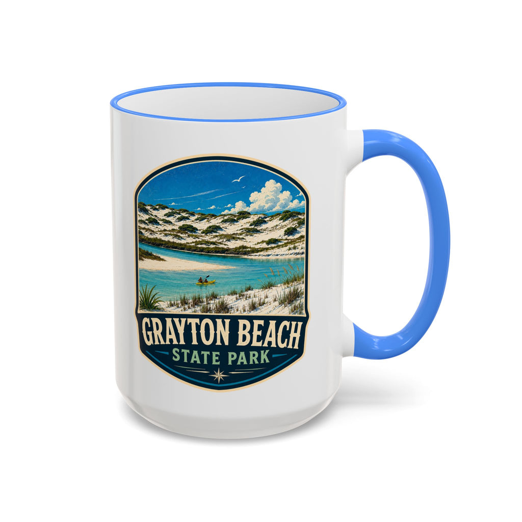 Grayton Beach Vintage Mug — Accent Rim & Handle 11oz/15oz
