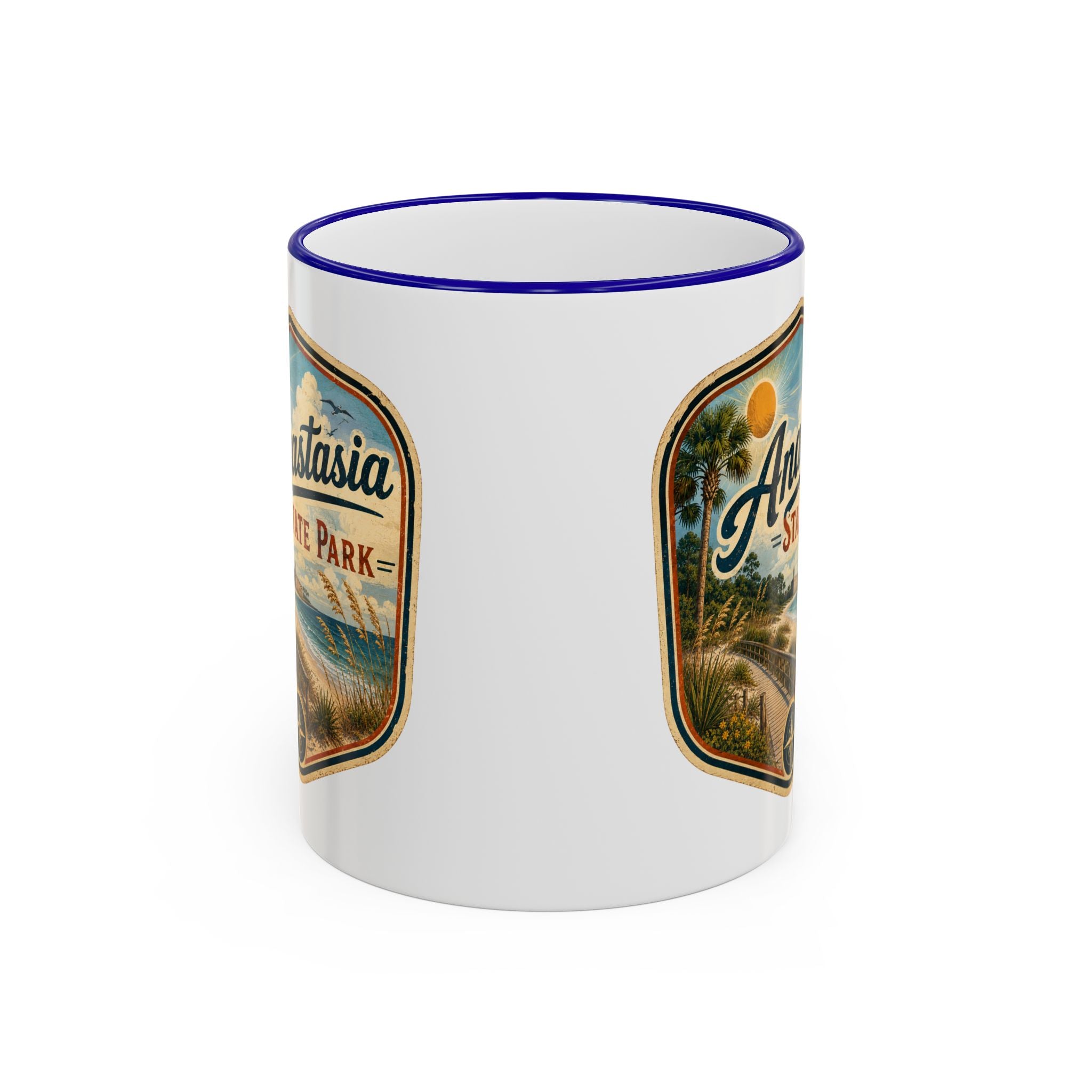 Anastasia Vintage Mug — Accent Rim & Handle 11oz/15oz