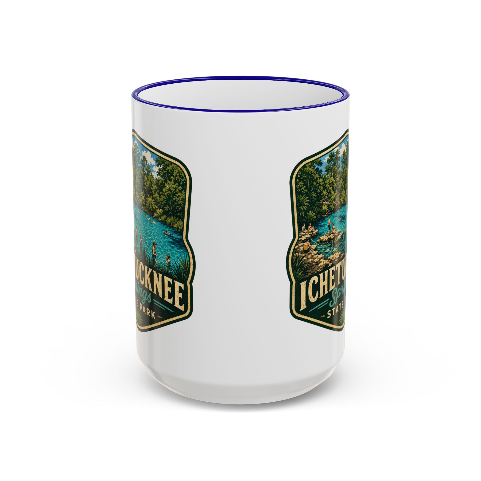 Ichetucknee Springs Vintage Mug — Accent Rim & Handle 11oz/15oz