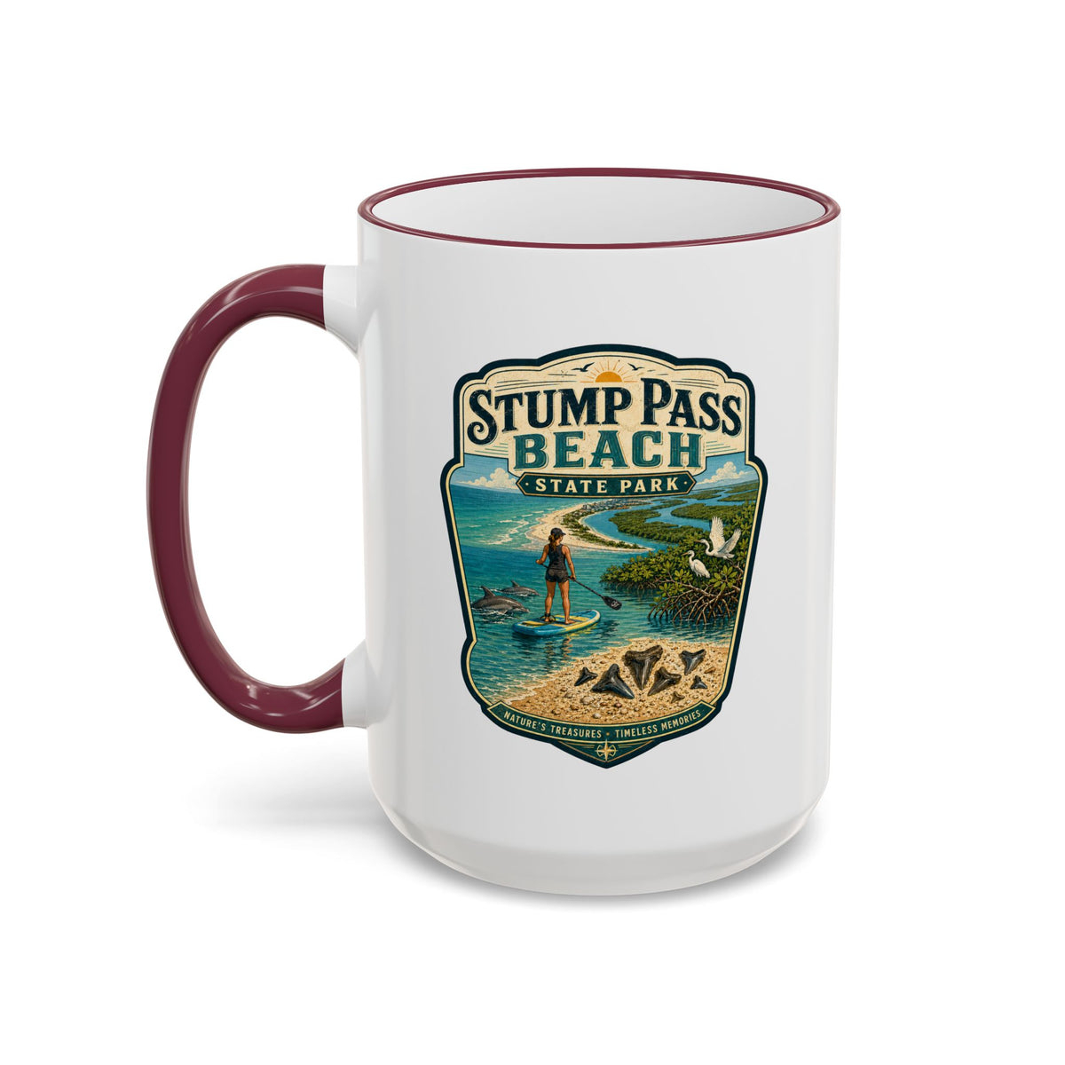 Stump Pass Beach Mug — Accent Rim & Handle 11oz/15oz
