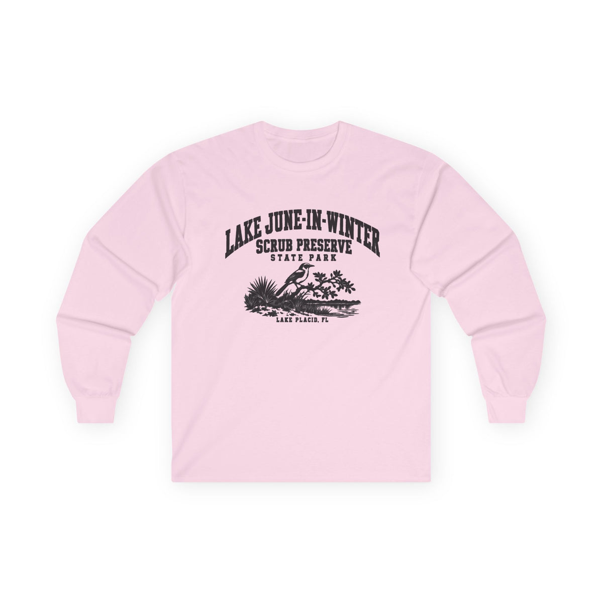 Lake June-in-Winter Scrub Preserve Emblem- Long Sleeve Tee