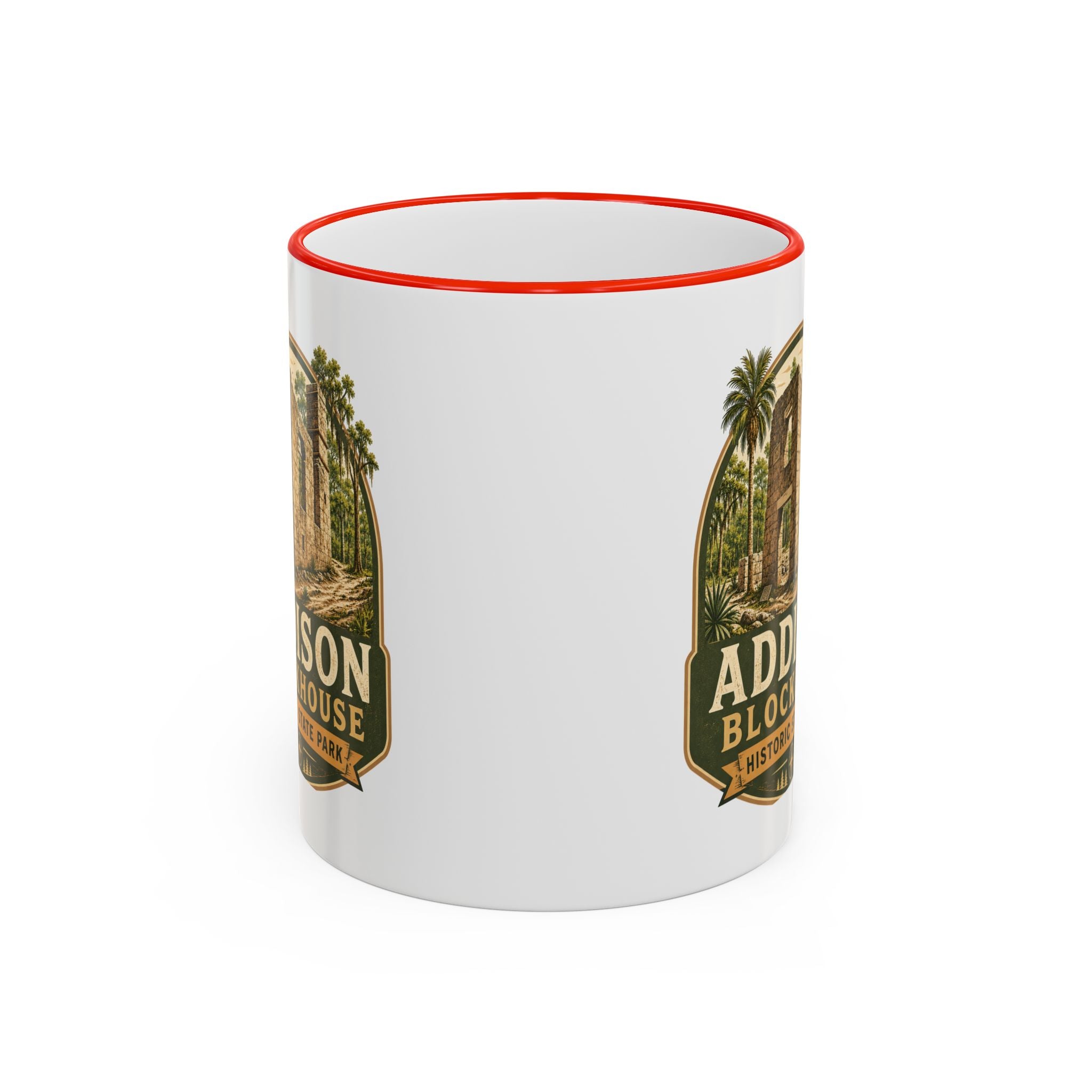 Addison Blockhouse Vintage Mug — Accent Rim & Handle 11oz/15oz
