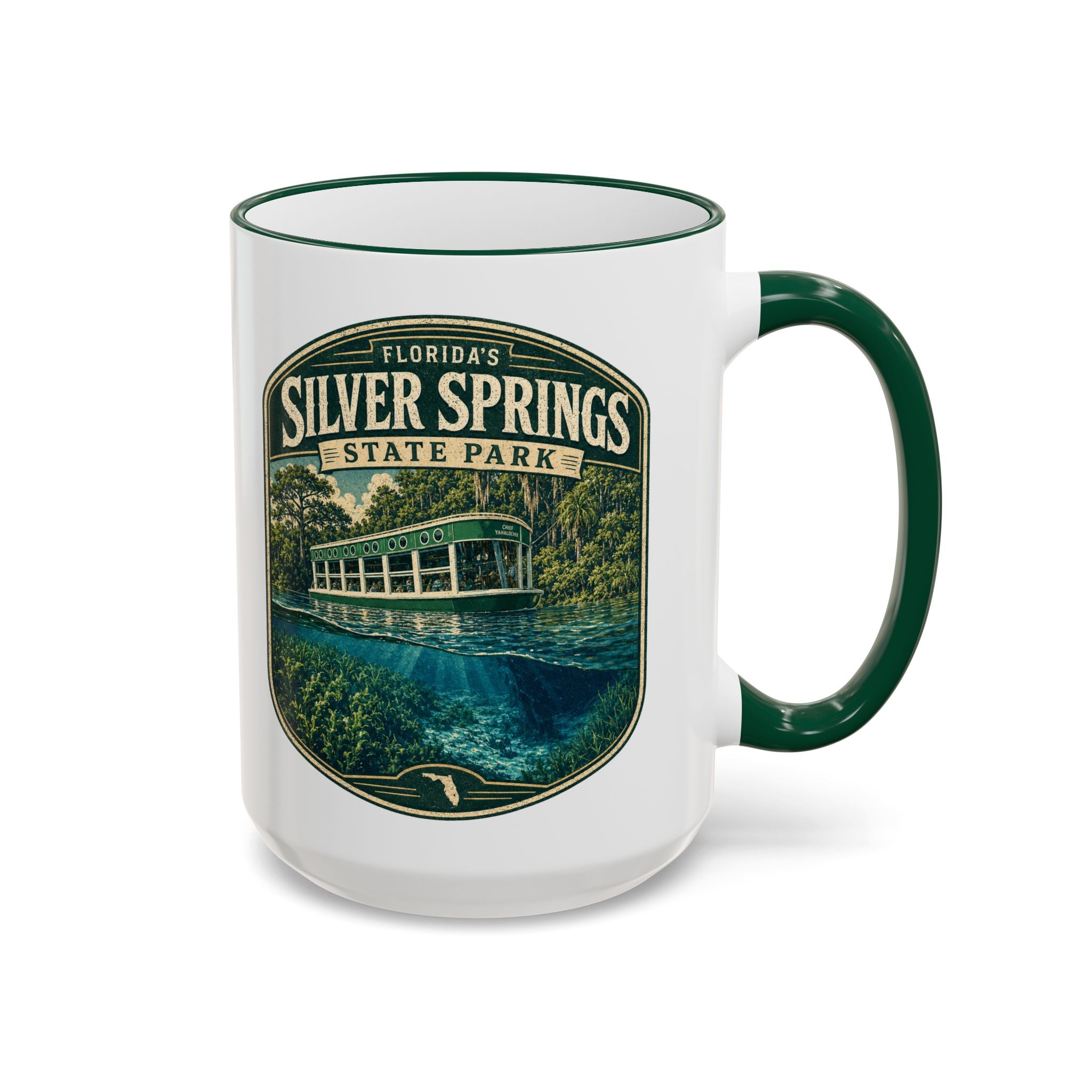 Silver Springs Vintage Mug — Accent Rim & Handle 11oz/15oz