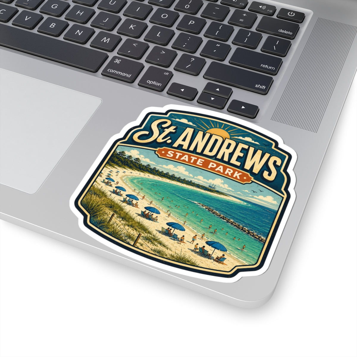 St. Andrews State Park Vintage Beach Sticker — Retro Coastal Travel Decal