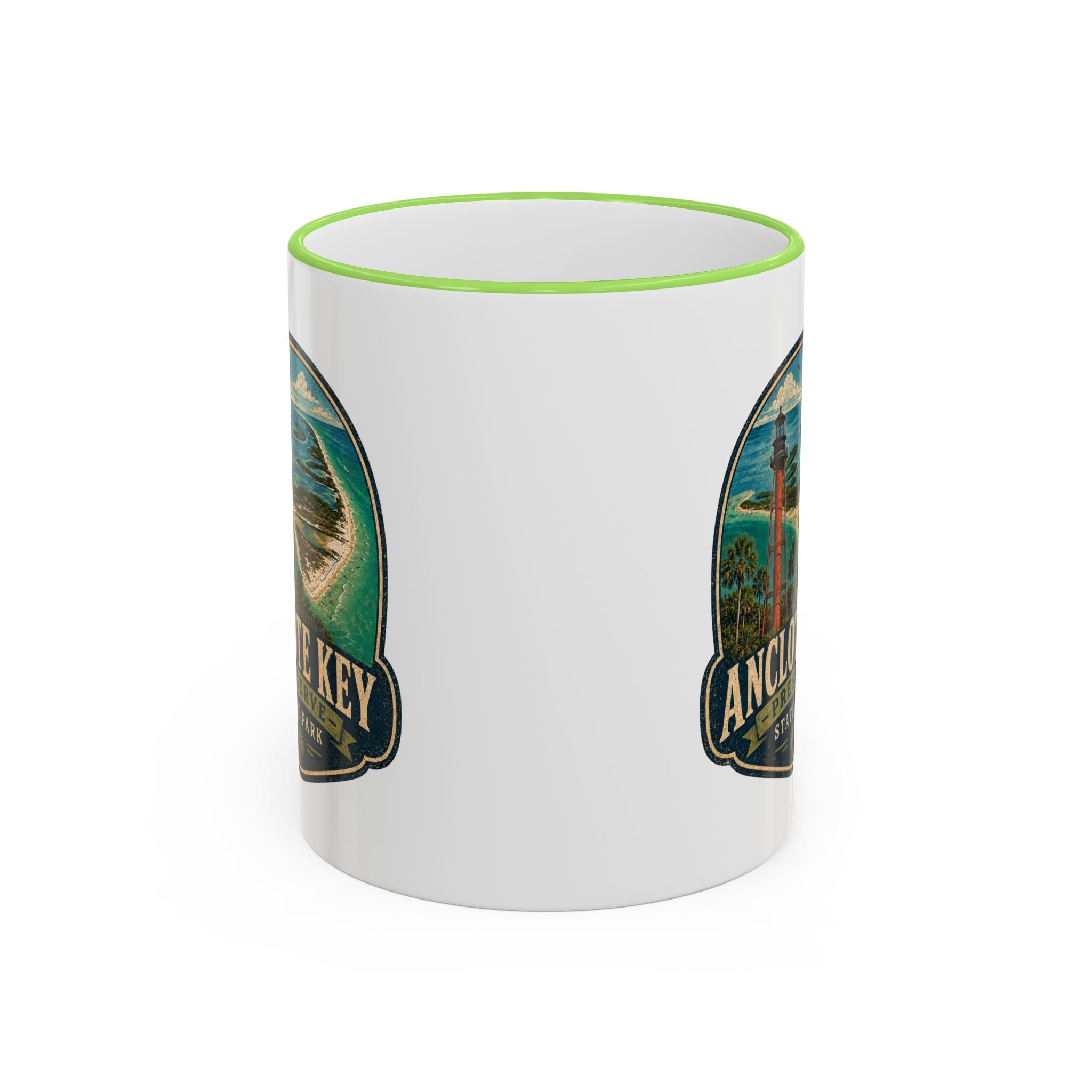 Anclote Key Vintage Mug — Accent Rim & Handle 11oz/15oz