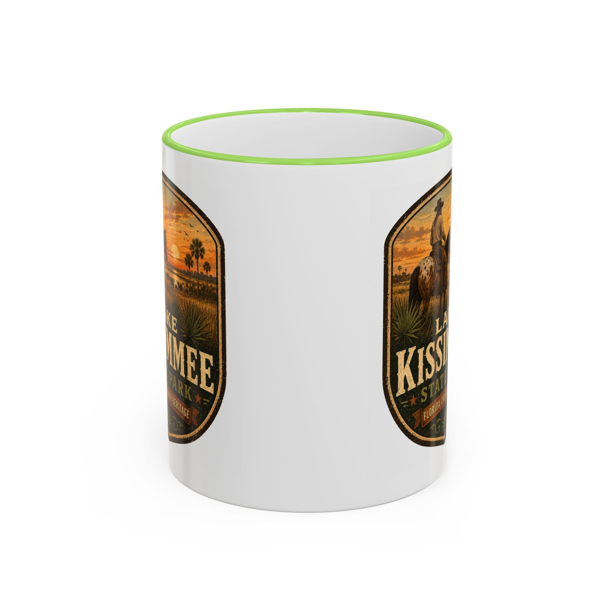 Lake Kissimmee Sunset Mug — Accent Rim & Handle 11oz/15oz