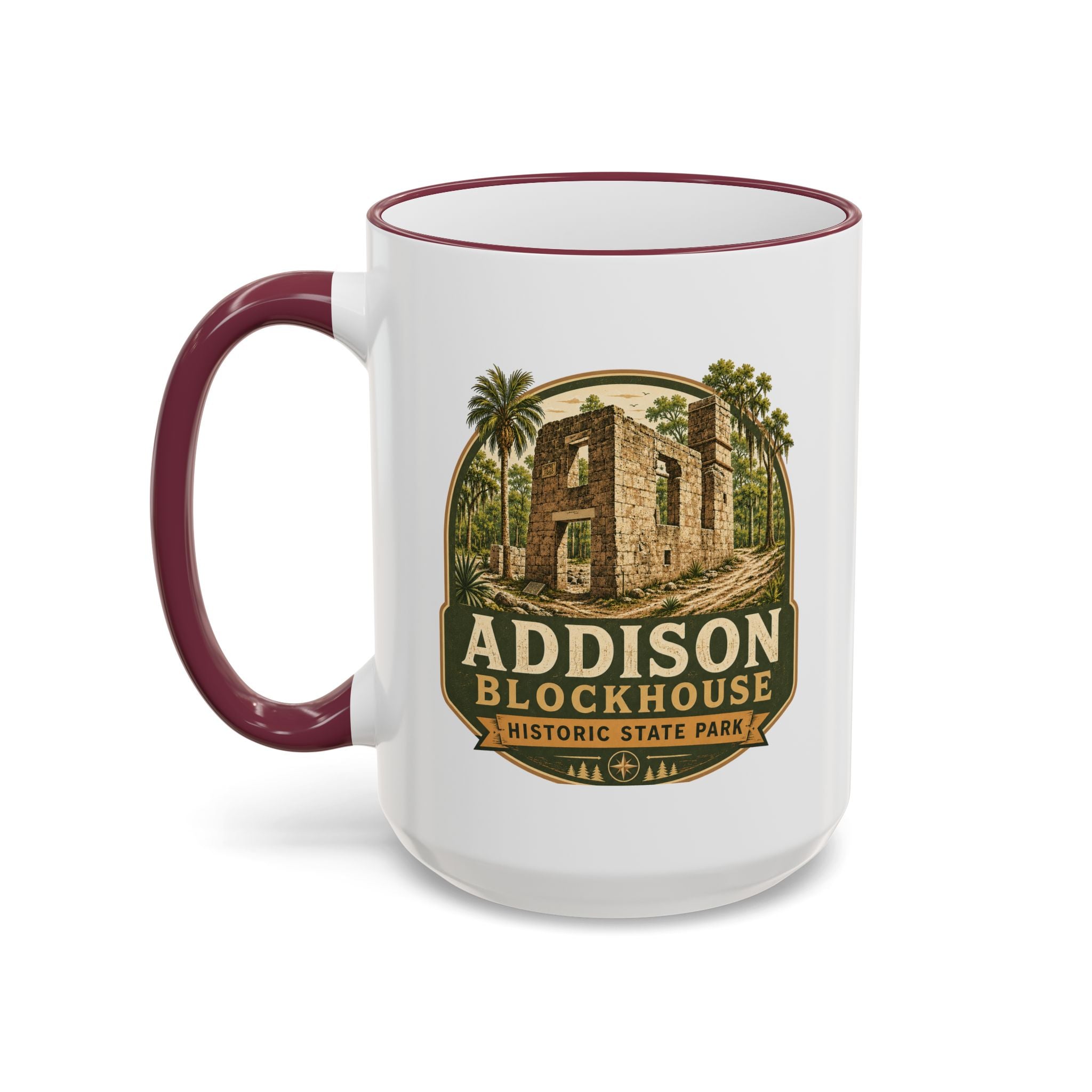 Addison Blockhouse Vintage Mug — Accent Rim & Handle 11oz/15oz
