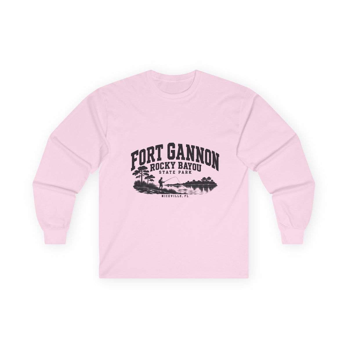 Fort Gannon Rocky Bayou State Park Logo- Long Sleeve Tee