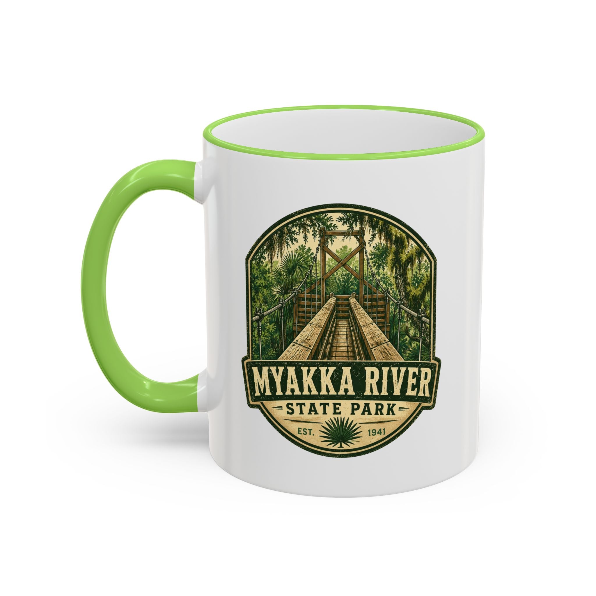 Myakka River Vintage Mug — Accent Rim & Handle 11oz/15oz