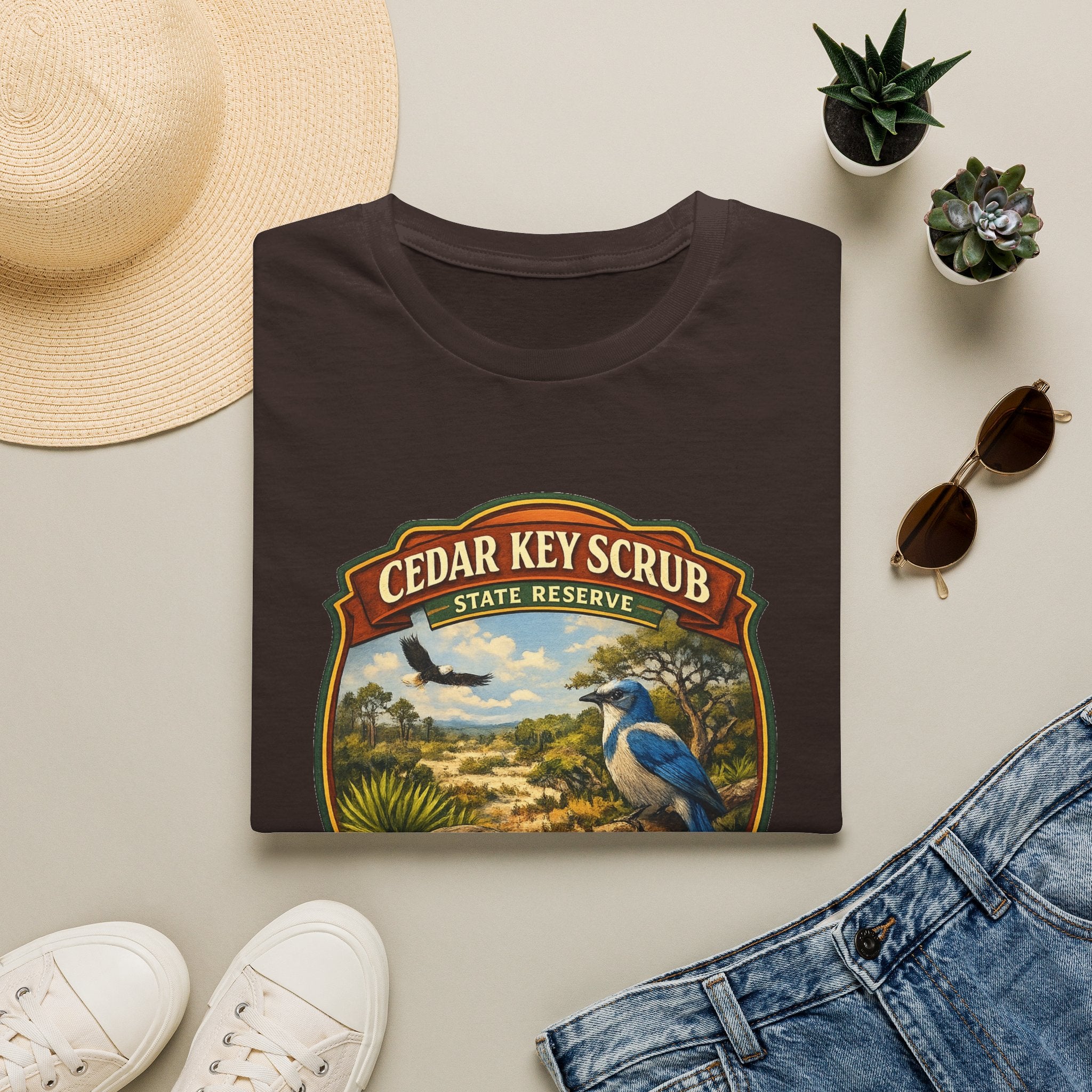 Cedar Key Scrub- Retro Tee