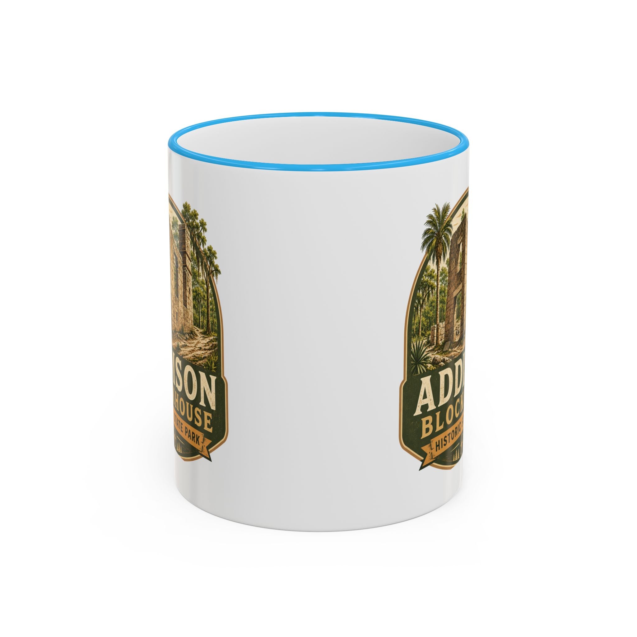 Addison Blockhouse Vintage Mug — Accent Rim & Handle 11oz/15oz