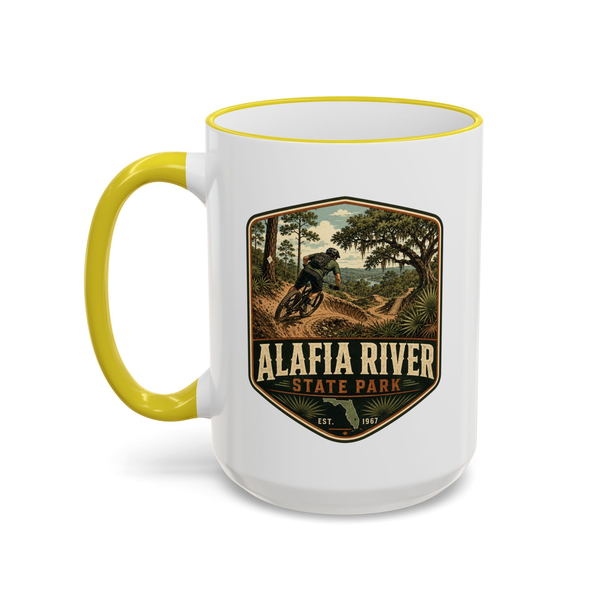 Alafia River Vintage Mug — Accent Rim & Handle 11oz/15oz