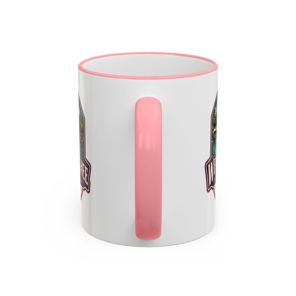 Weeki Wachee Vintage Mug Pink — Accent Rim & Handle 11oz/15oz