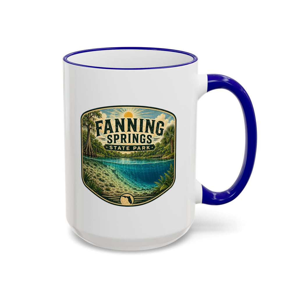 Fanning Springs Vintage Mug — Accent Rim & Handle 11oz/15oz