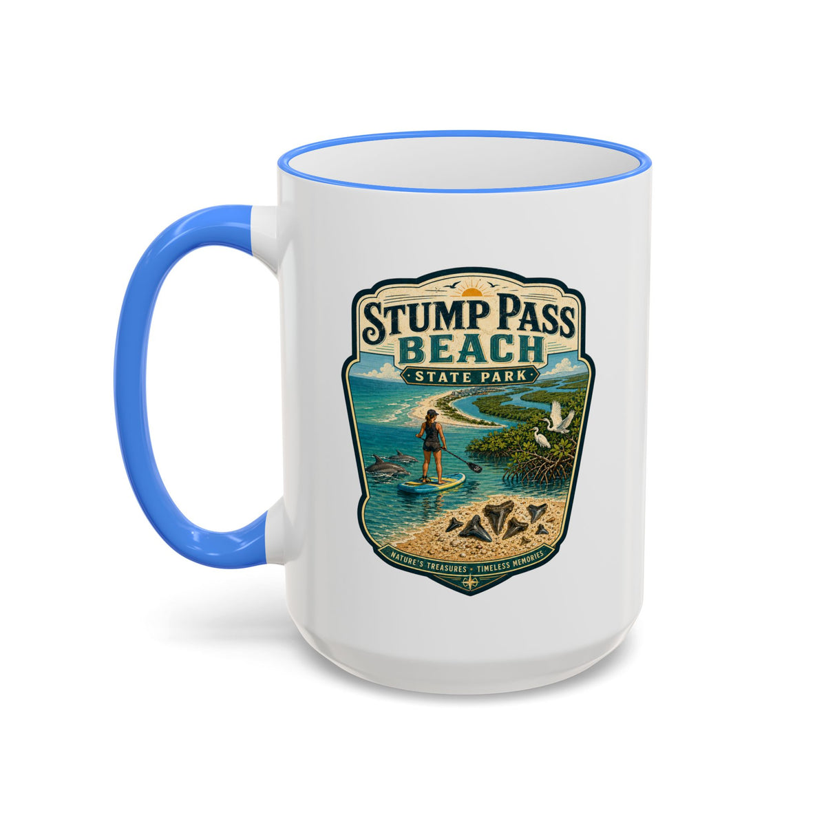 Stump Pass Beach Mug — Accent Rim & Handle 11oz/15oz