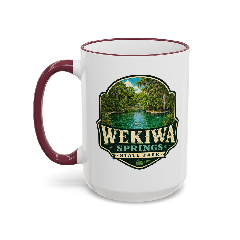 Wekiwa Springs Vintage Mug — Accent Rim & Handle 11oz/15oz
