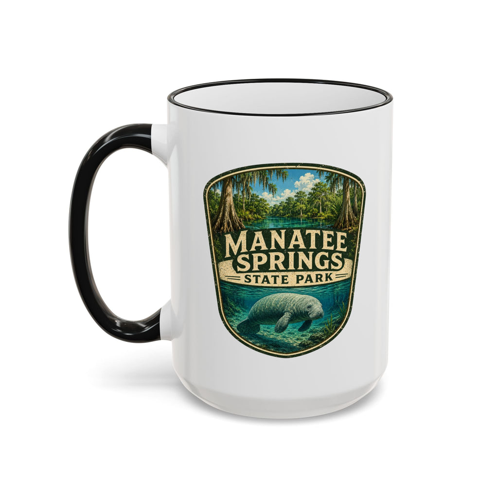 Manatee Springs Manatee Mug — Accent Rim & Handle 11oz/15oz