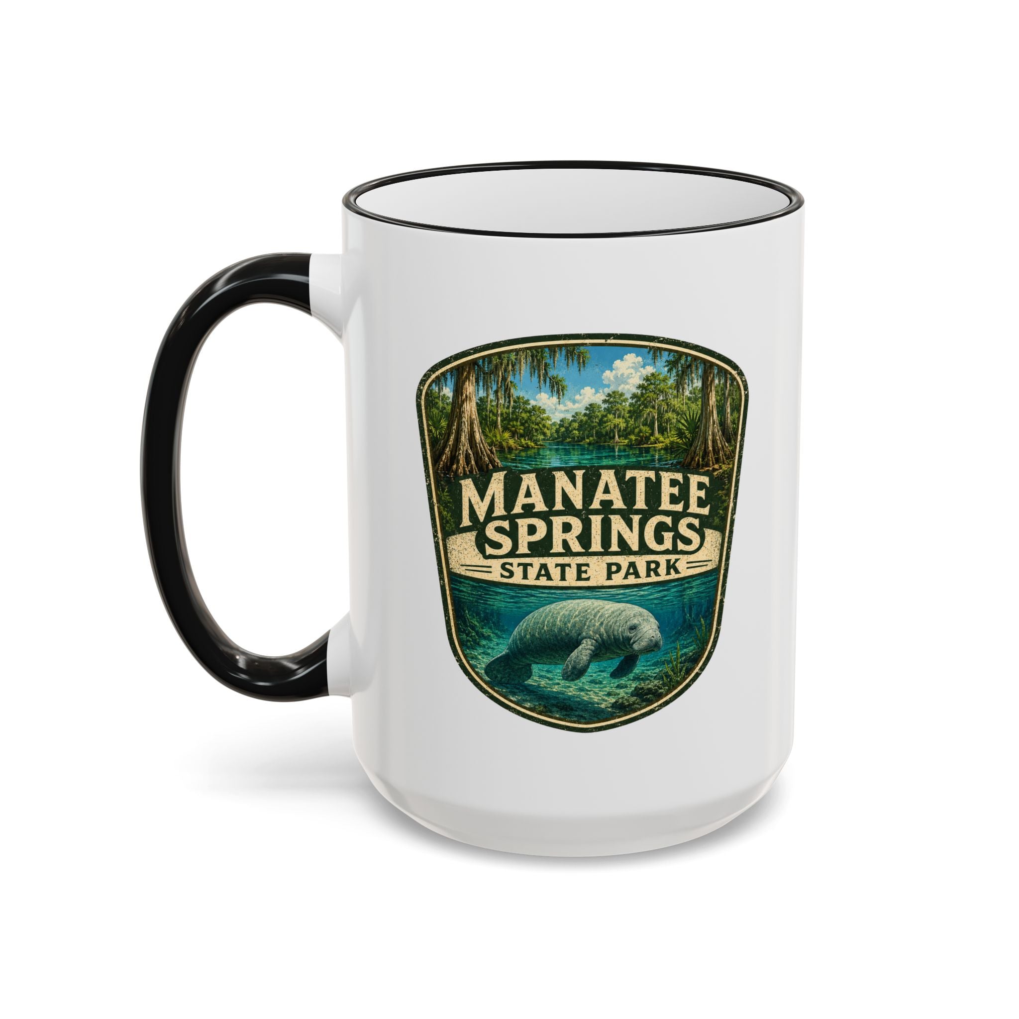 Manatee Springs Manatee Mug — Accent Rim & Handle 11oz/15oz