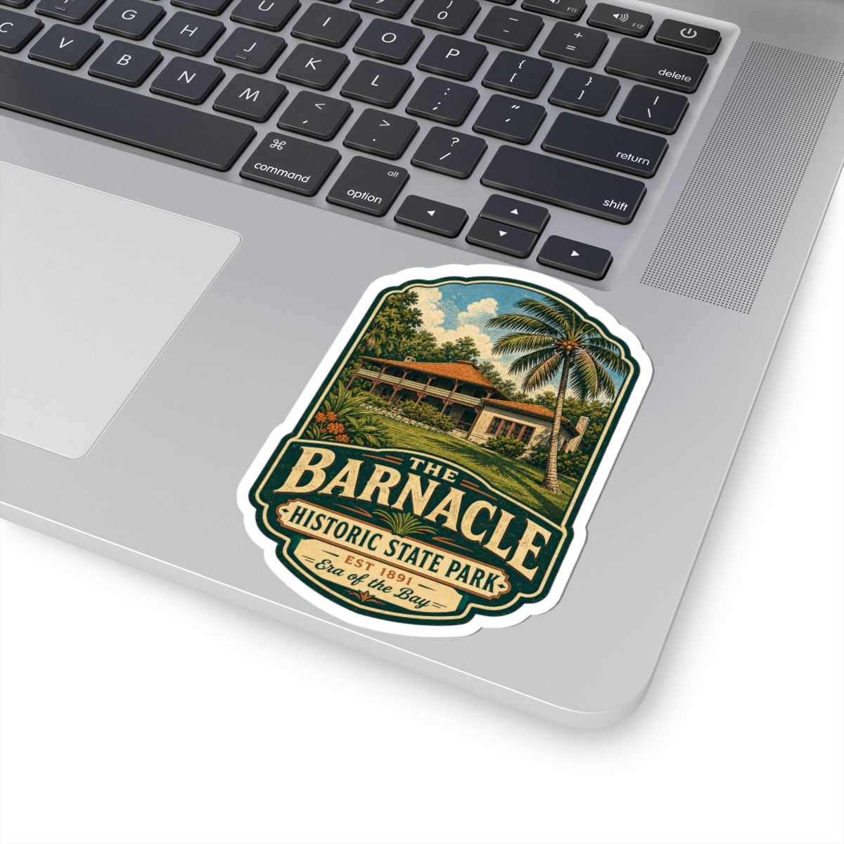 Barnacle Historic State Park Sticker — Vintage Travel Laptop Decal