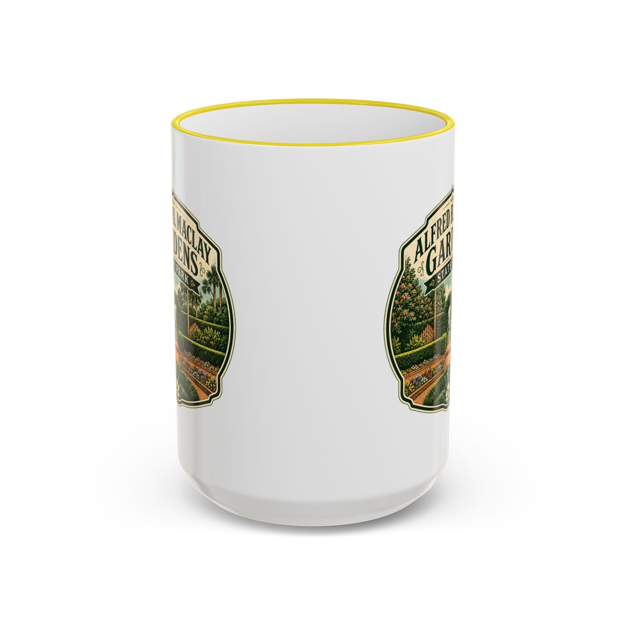Maclay Gardens Vintage Mug — Accent Rim & Handle 11oz/15oz