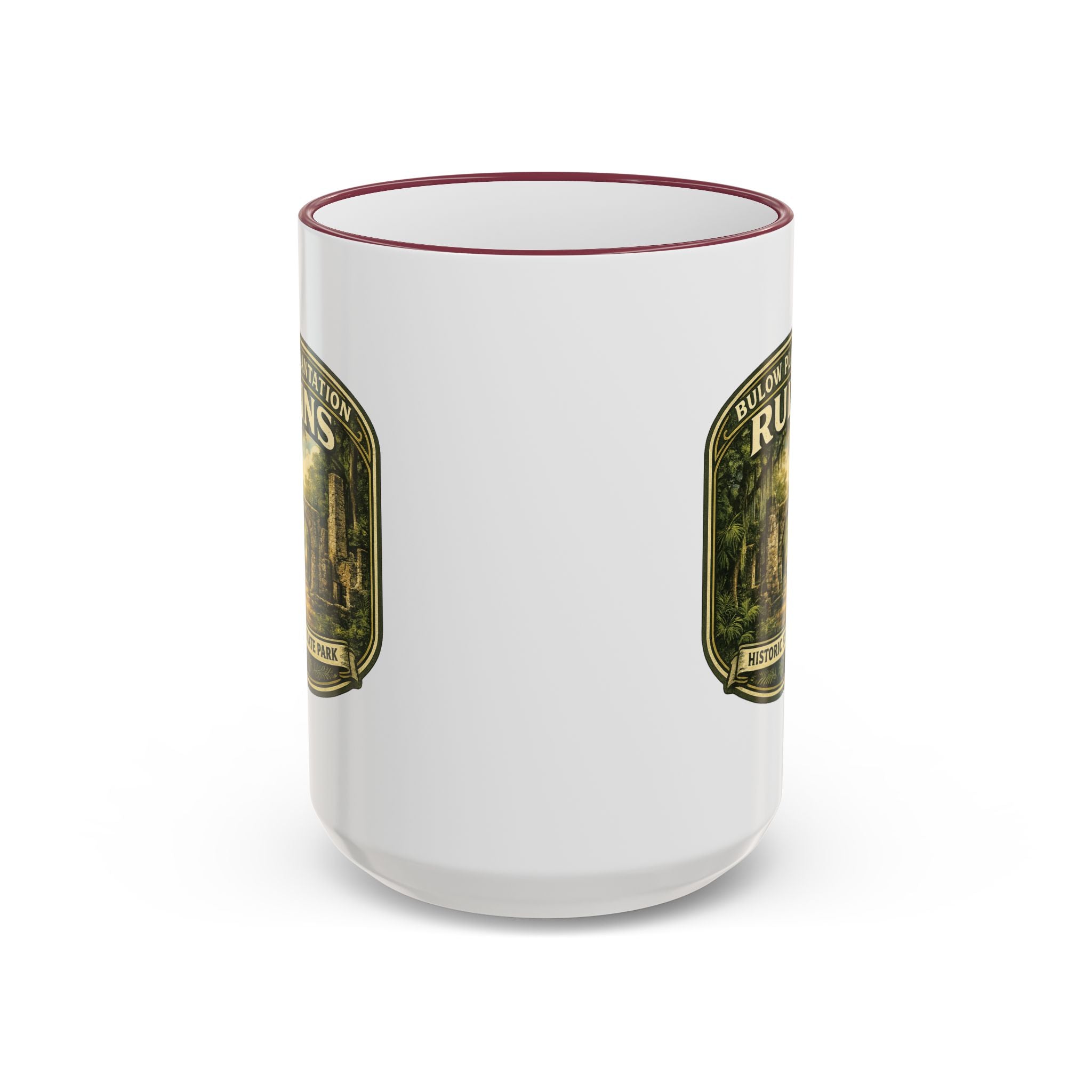 Bulow Ruins Vintage Mug — Accent Rim & Handle 11oz/15oz