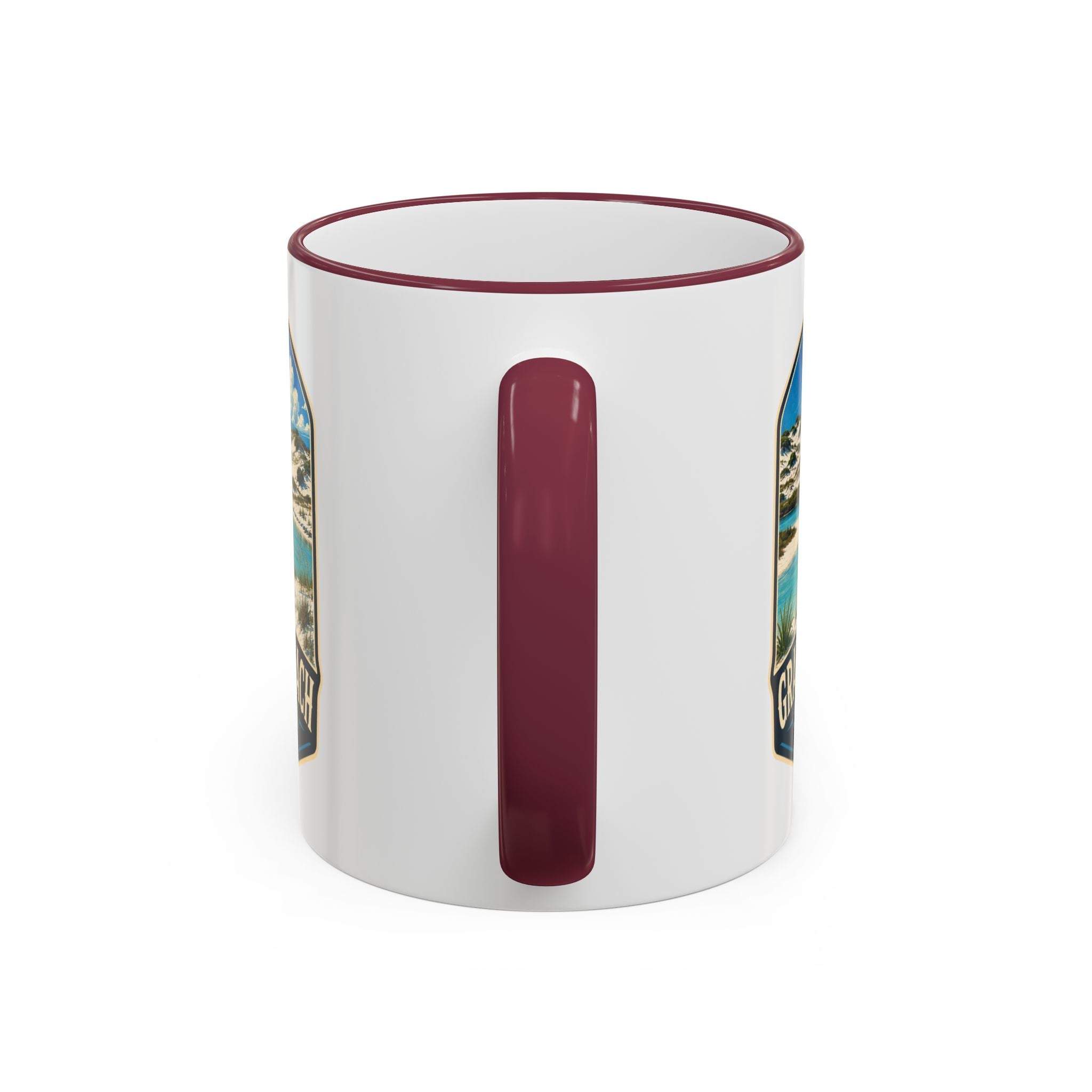 Grayton Beach Vintage Mug — Accent Rim & Handle 11oz/15oz