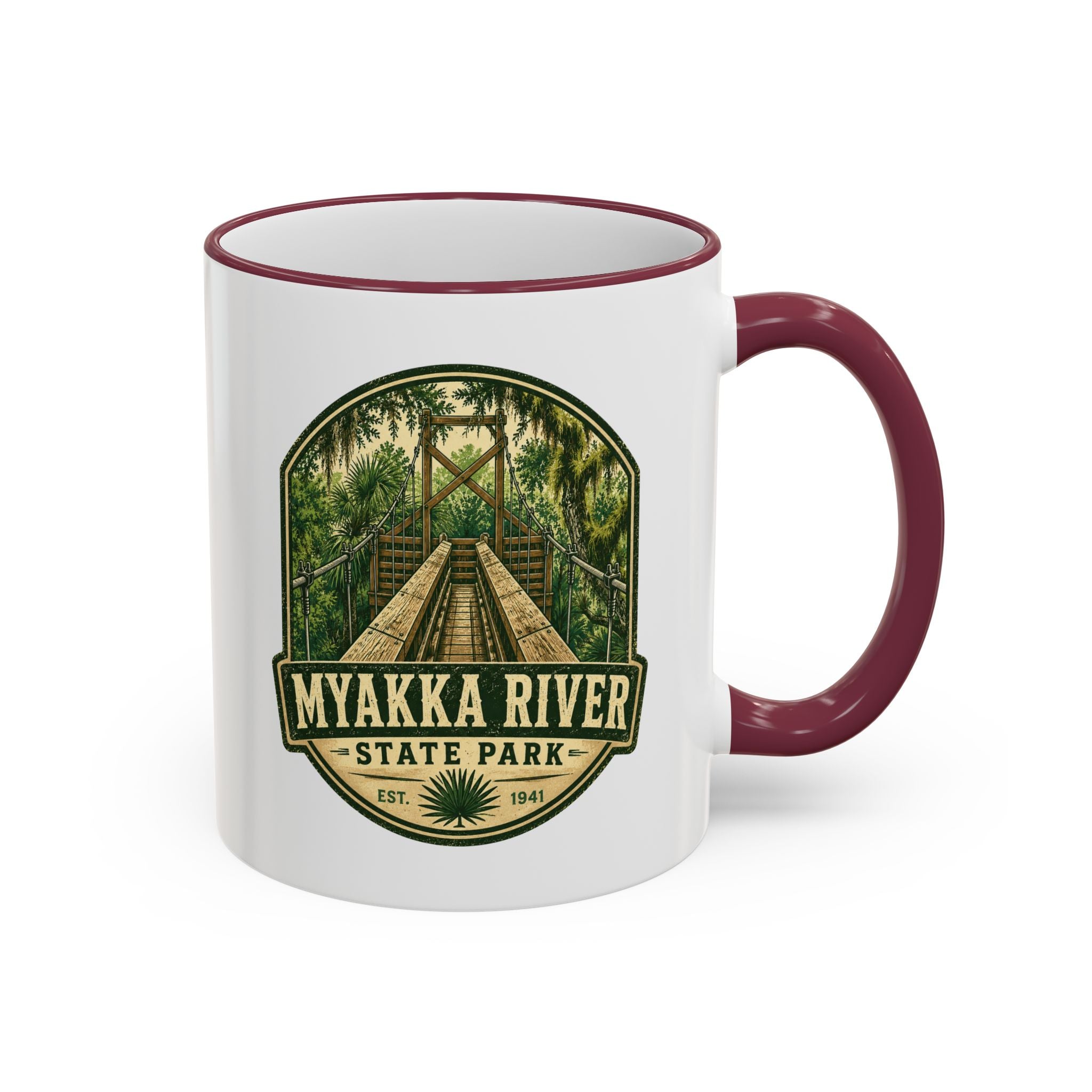 Myakka River Vintage Mug — Accent Rim & Handle 11oz/15oz