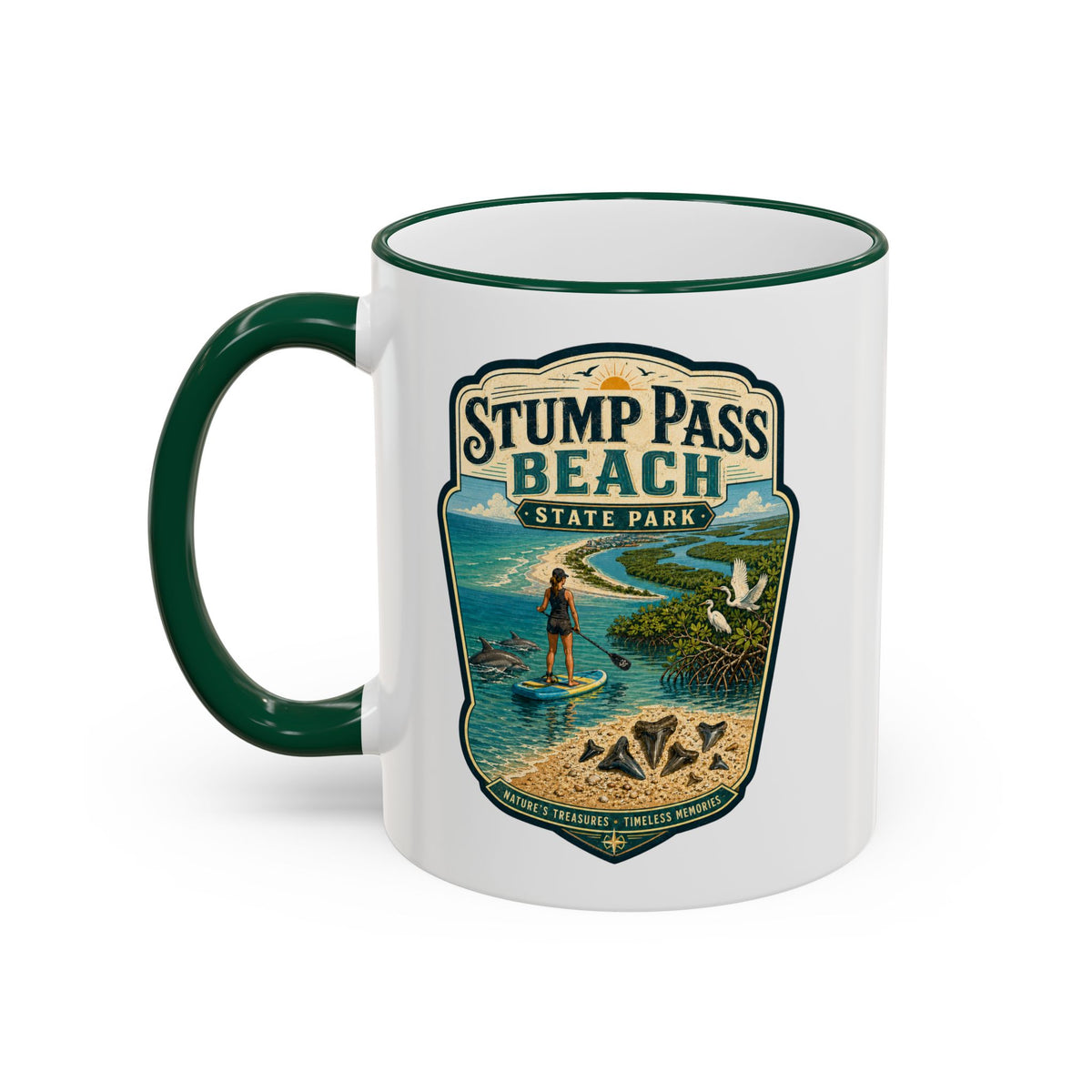 Stump Pass Beach Mug — Accent Rim & Handle 11oz/15oz