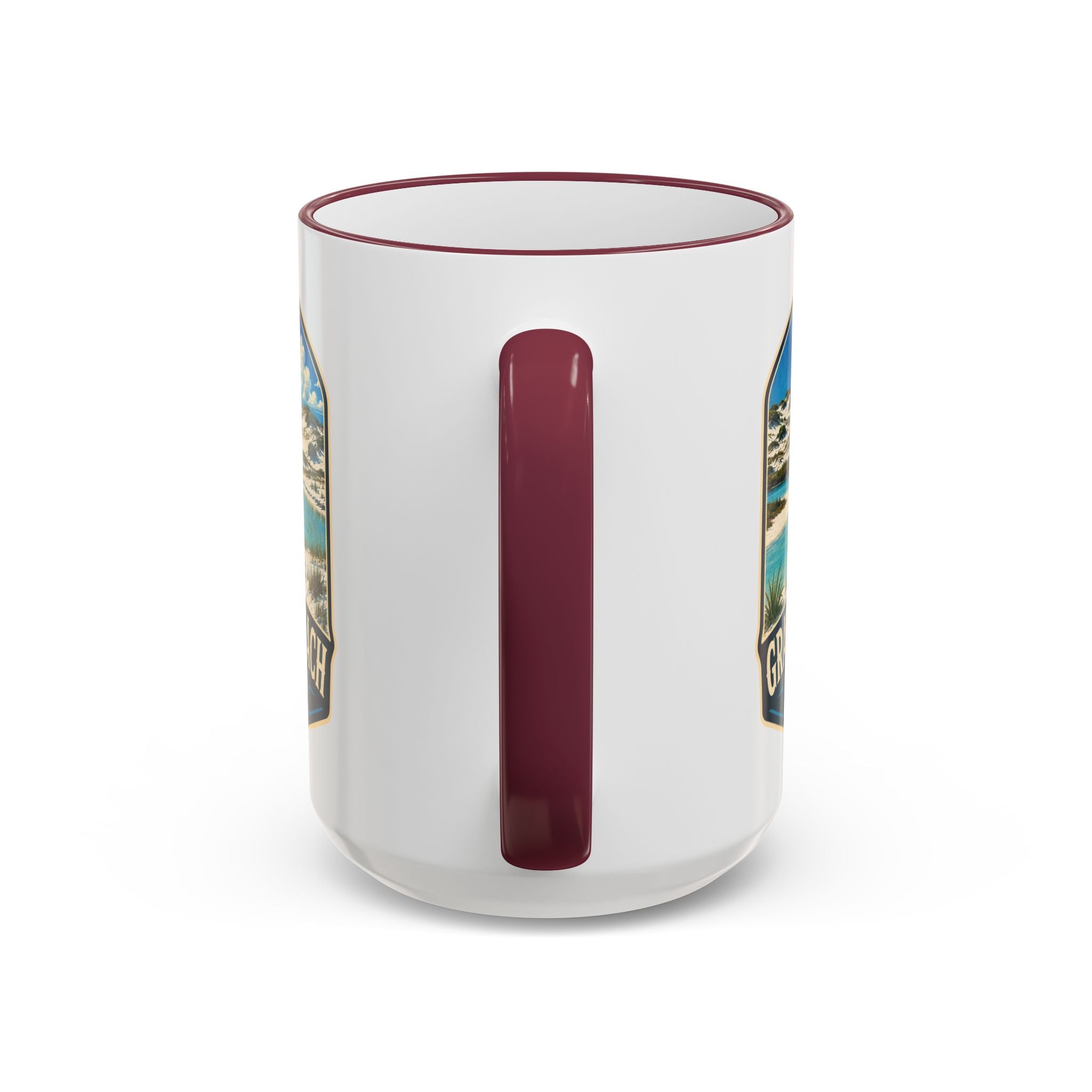 Grayton Beach Vintage Mug — Accent Rim & Handle 11oz/15oz