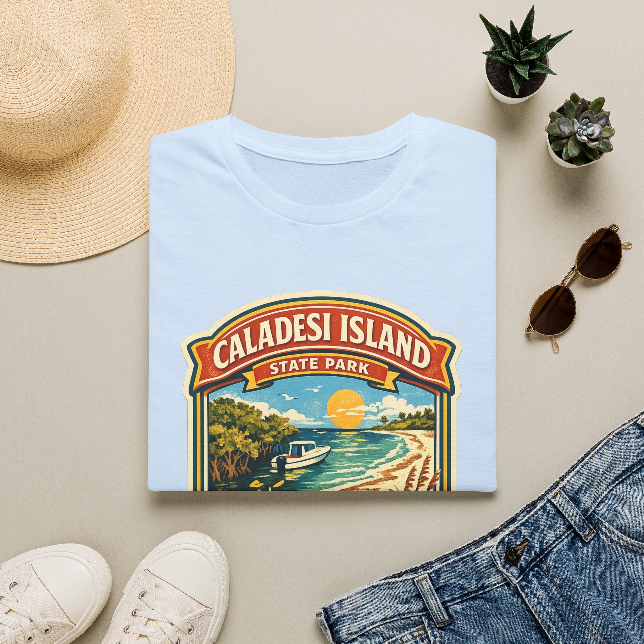 Caladesi Island- Retro Tee