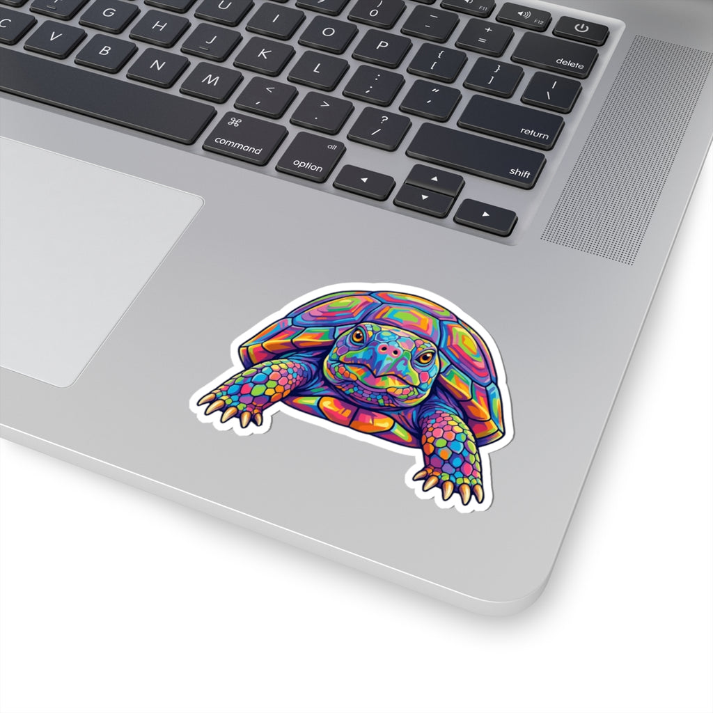 Rainbow Psychedelic Pop Art Tortoise Sticker