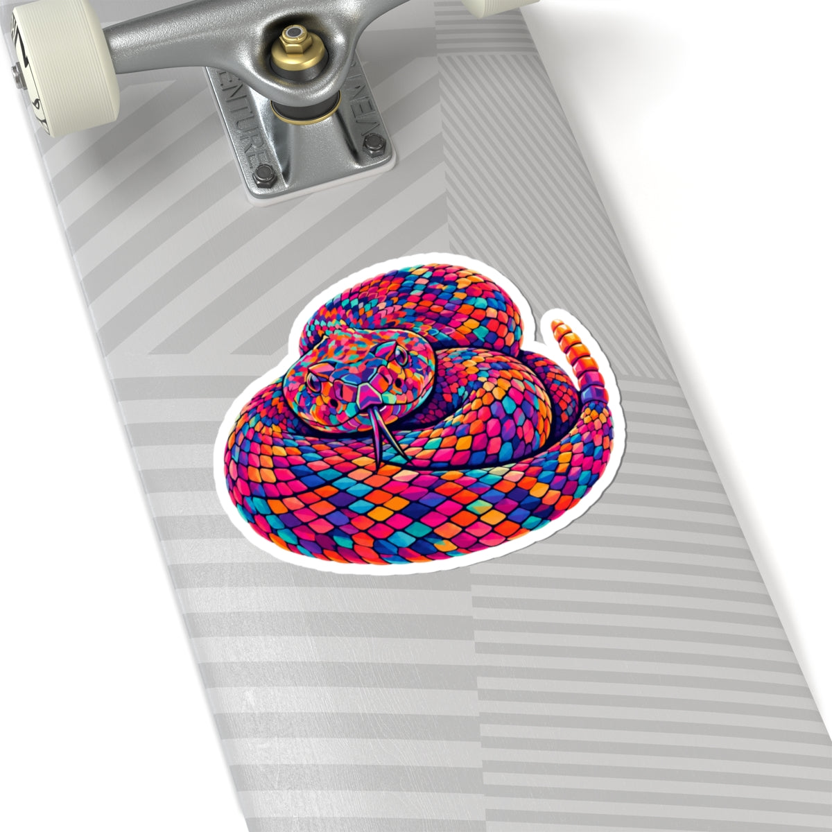Rainbow Coiled Serpent Sticker