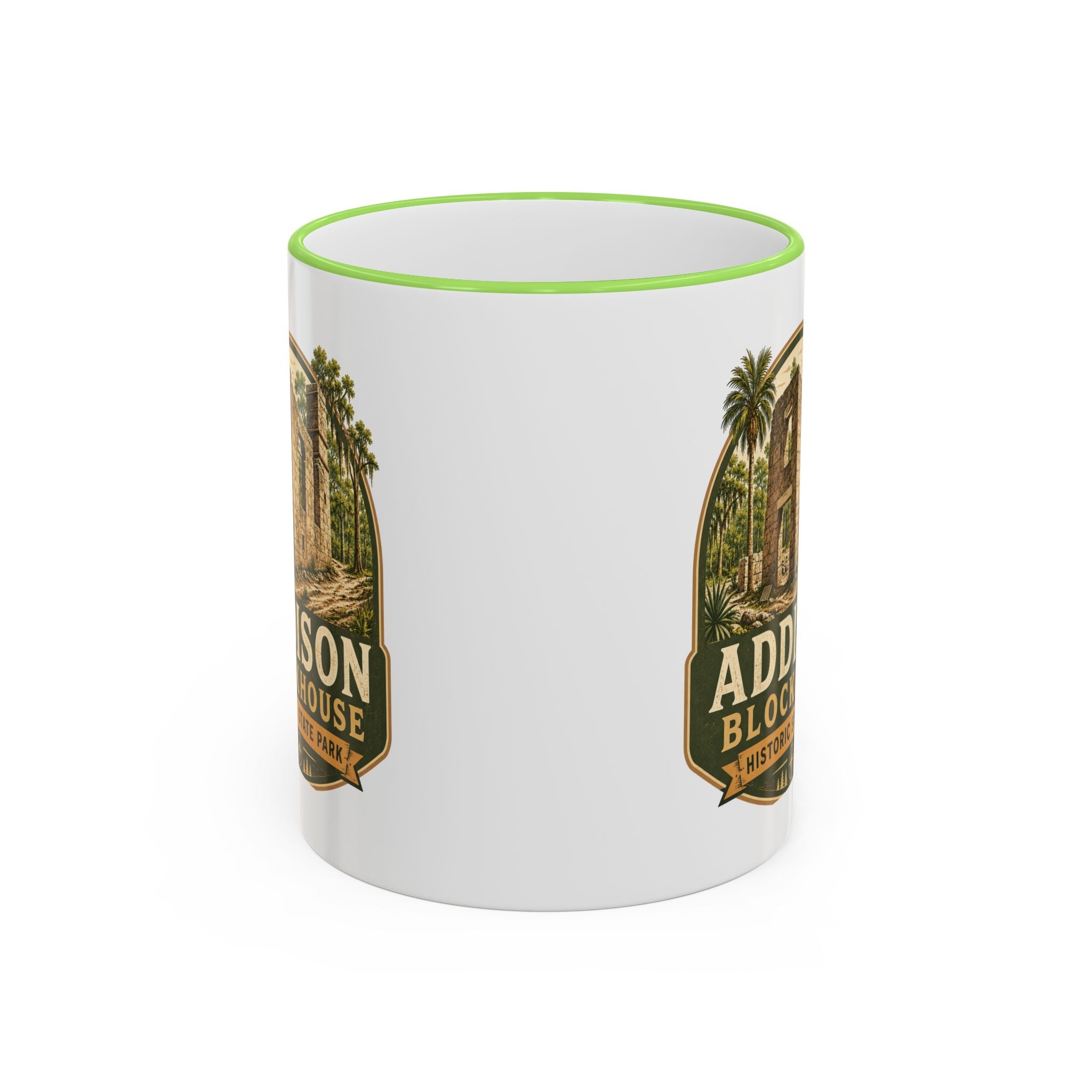 Addison Blockhouse Vintage Mug — Accent Rim & Handle 11oz/15oz