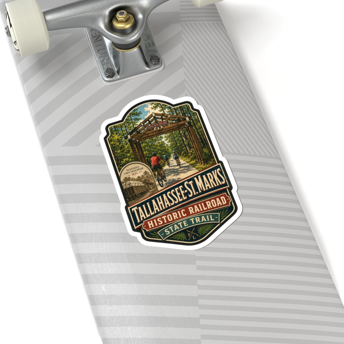Tallahassee–St. Marks Railroad Trail Sticker — Historic State Trail Bike Decal