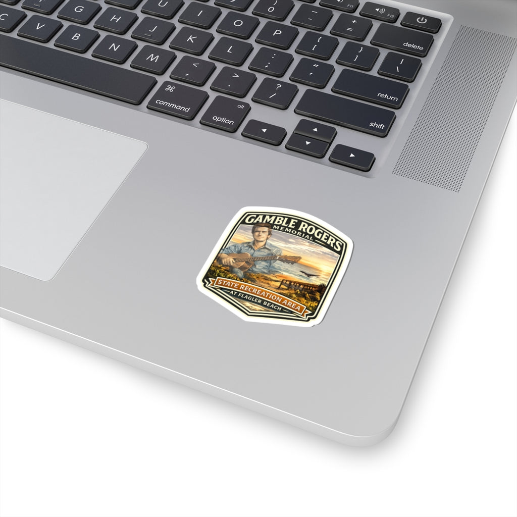 Gamble Rogers Memorial State Recreation Area Sticker — Vintage Beach Guitar Decal