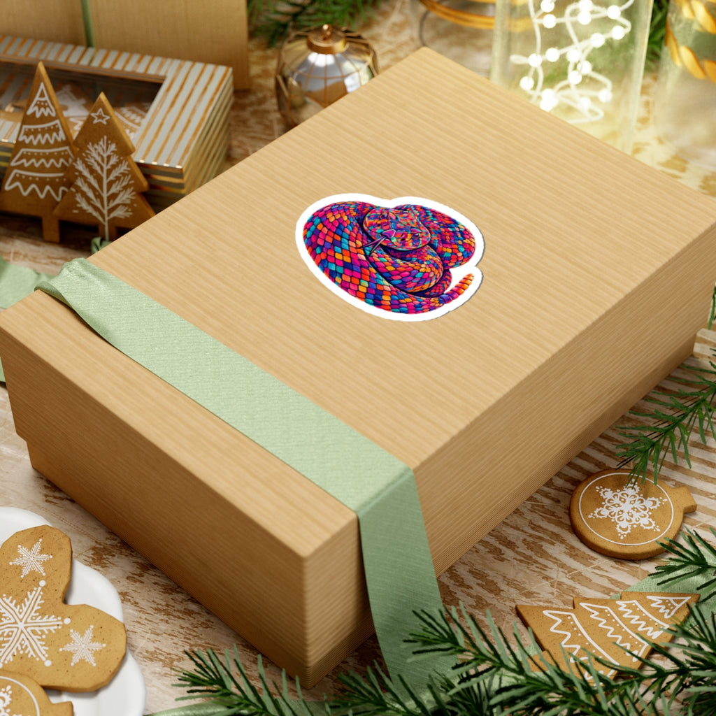 Rainbow Coiled Serpent Sticker