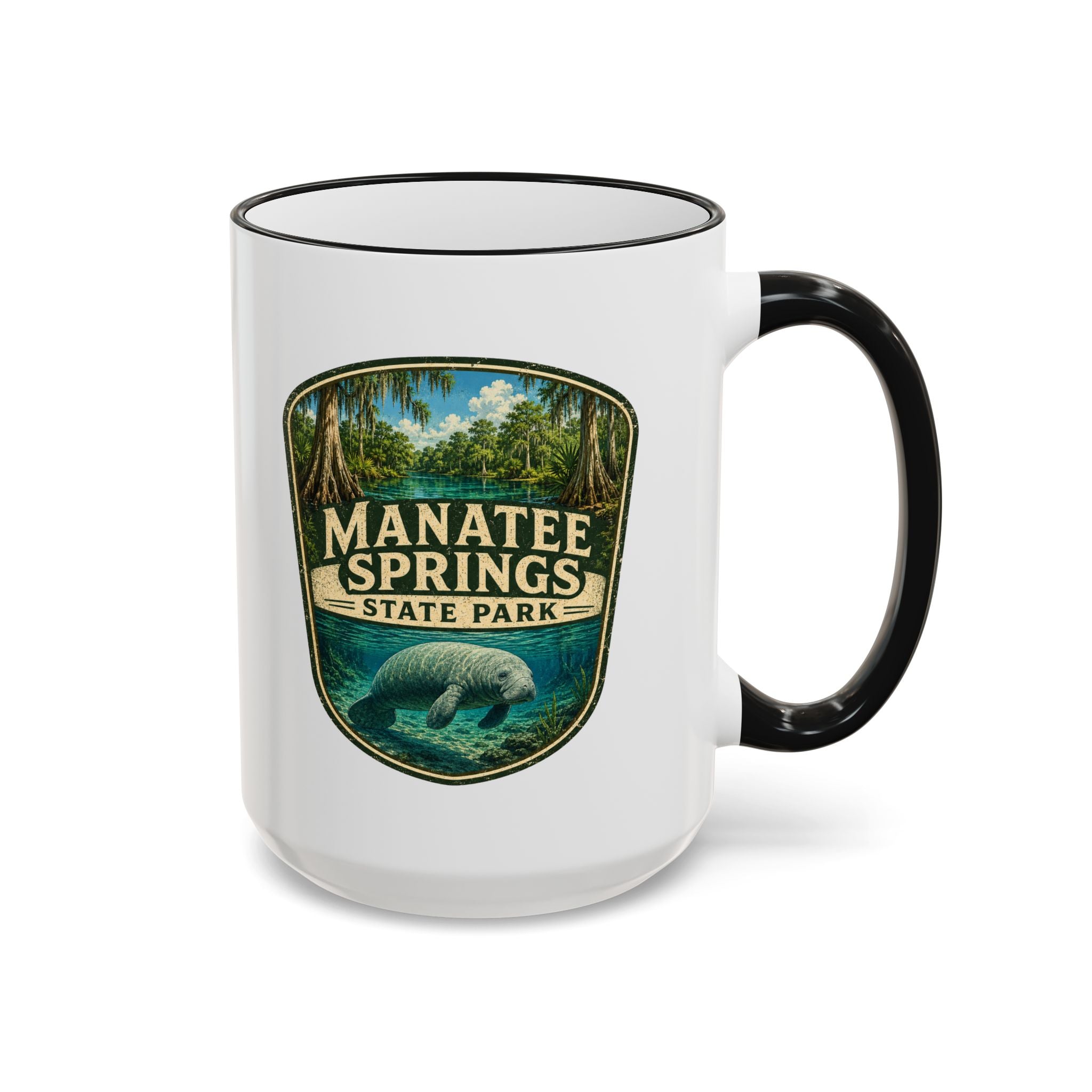 Manatee Springs Manatee Mug — Accent Rim & Handle 11oz/15oz