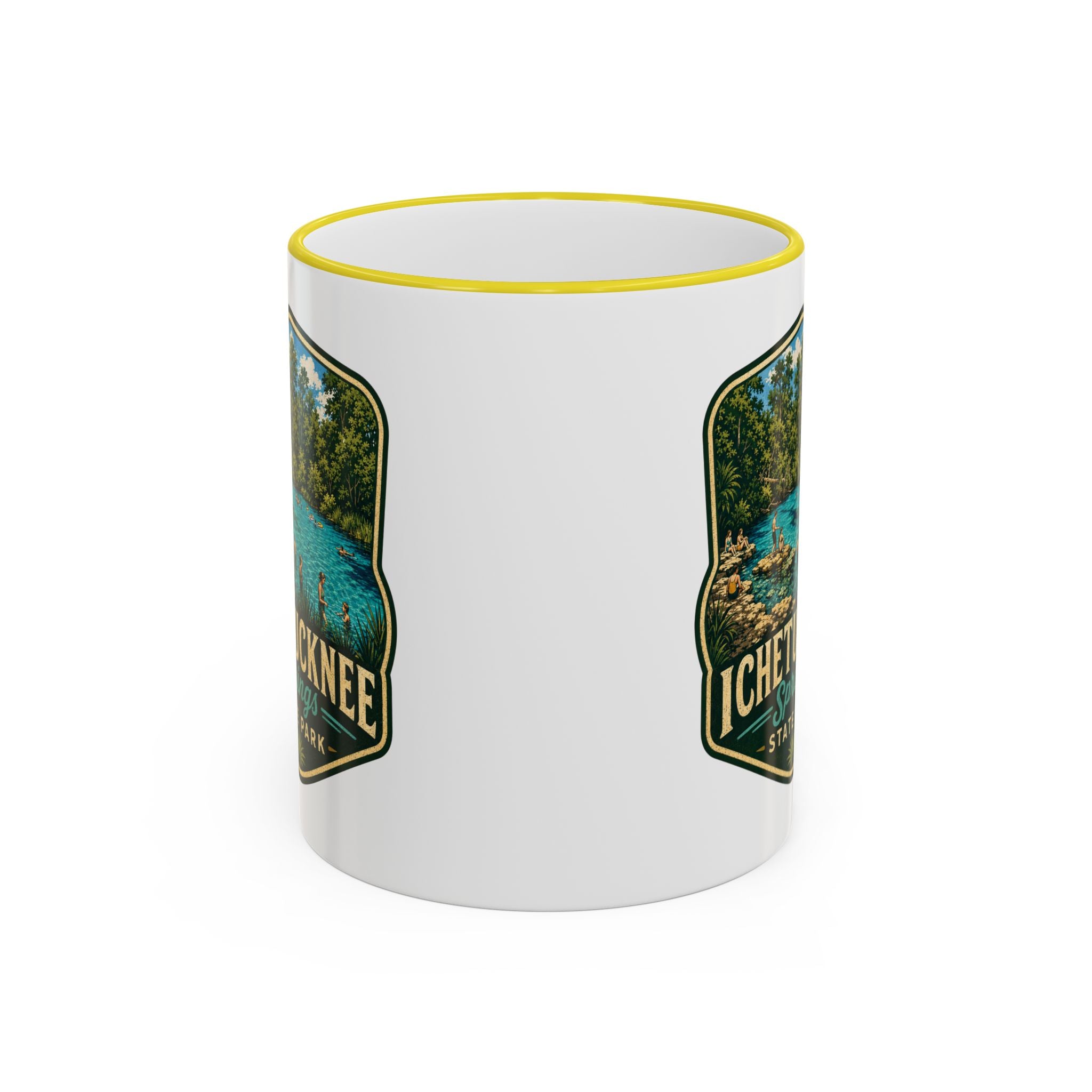 Ichetucknee Springs Vintage Mug — Accent Rim & Handle 11oz/15oz