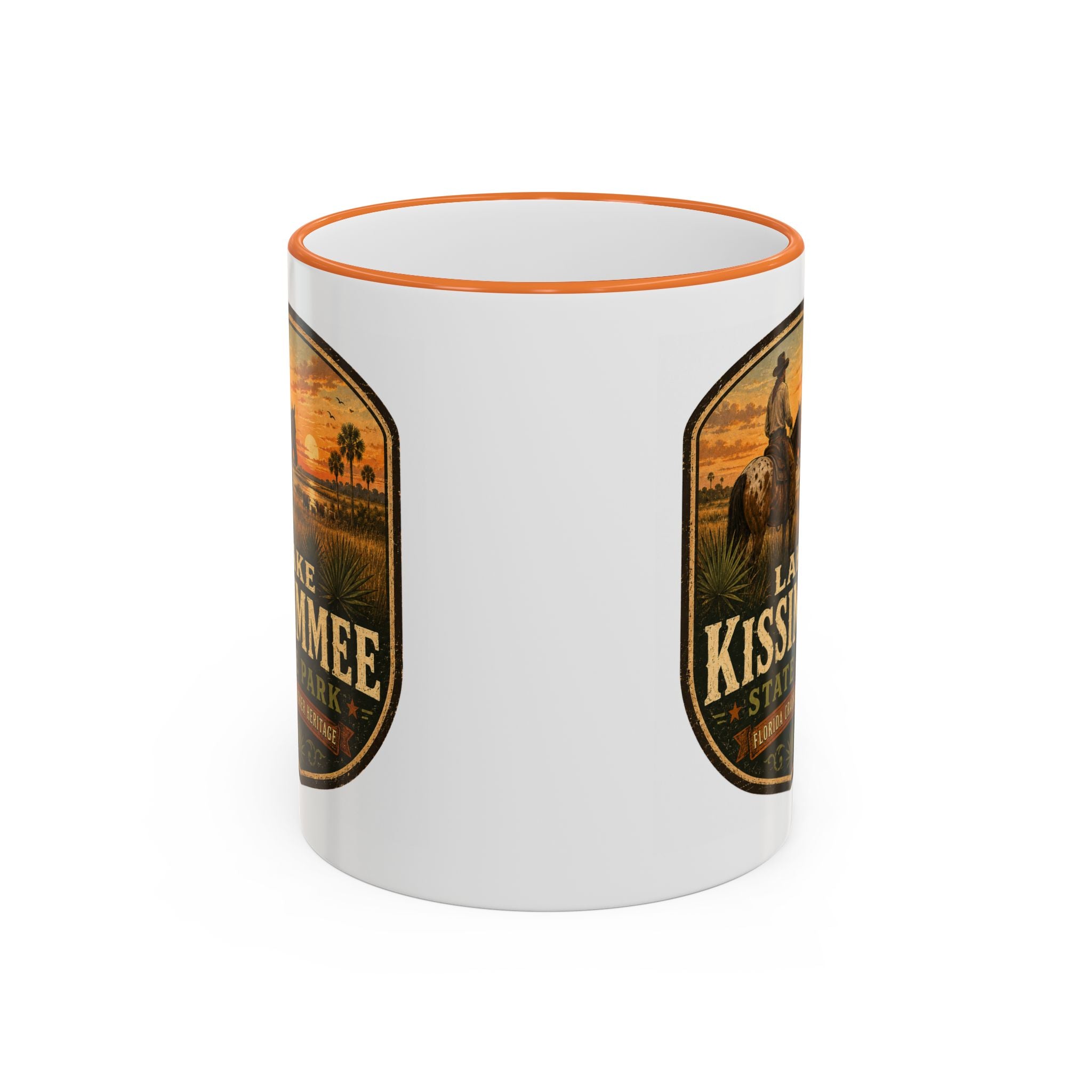 Lake Kissimmee Sunset Mug — Accent Rim & Handle 11oz/15oz