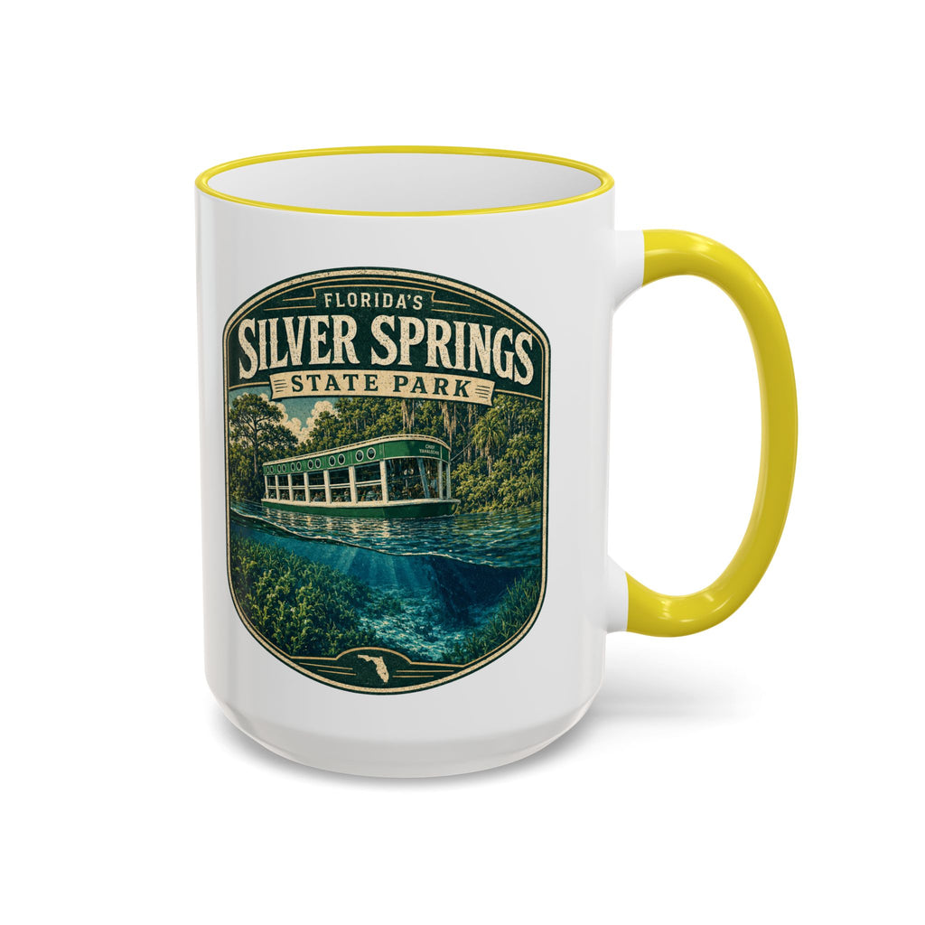 Silver Springs Vintage Mug — Accent Rim & Handle 11oz/15oz